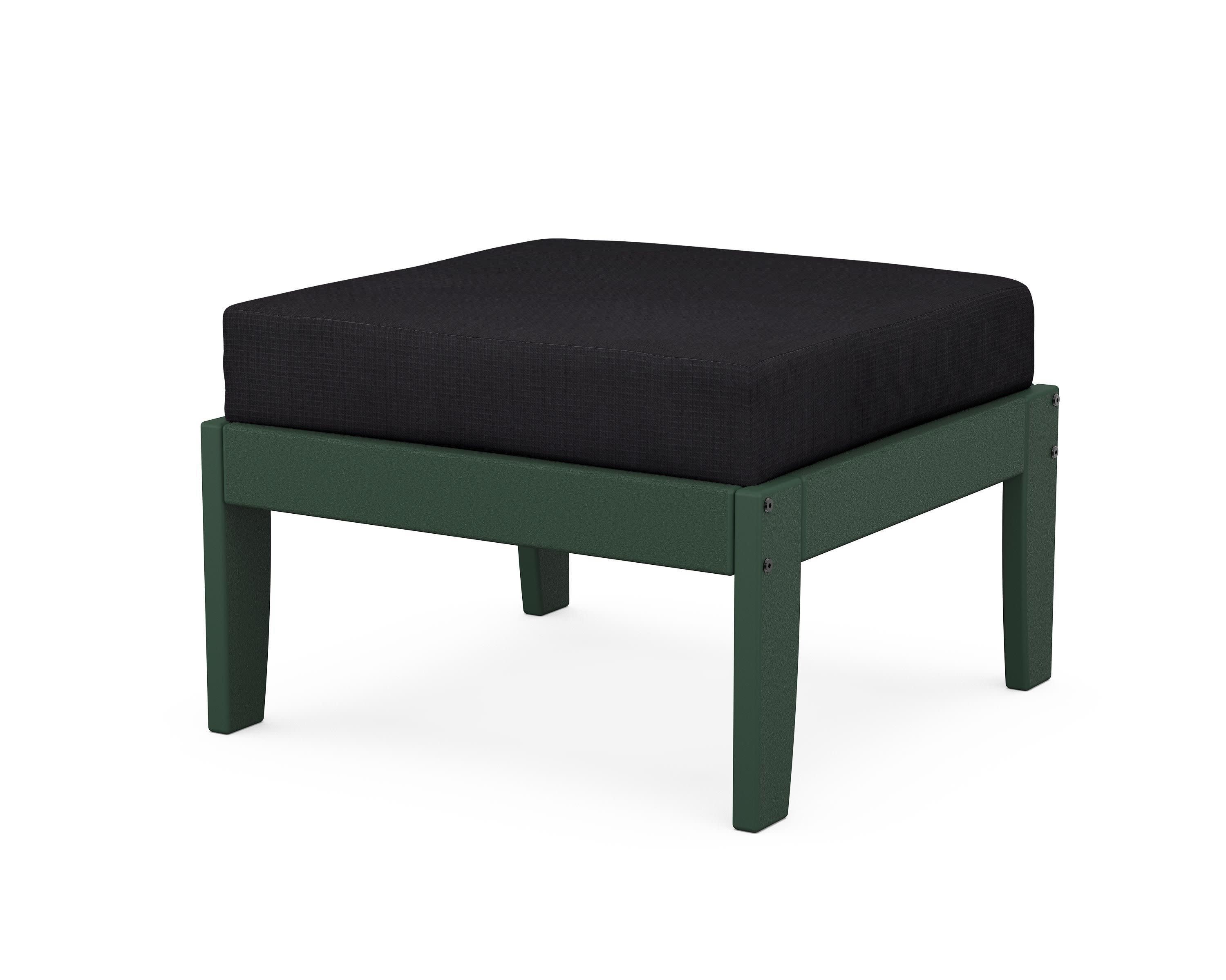 Modular Ottoman - Classic in Green / Midnight Linen
