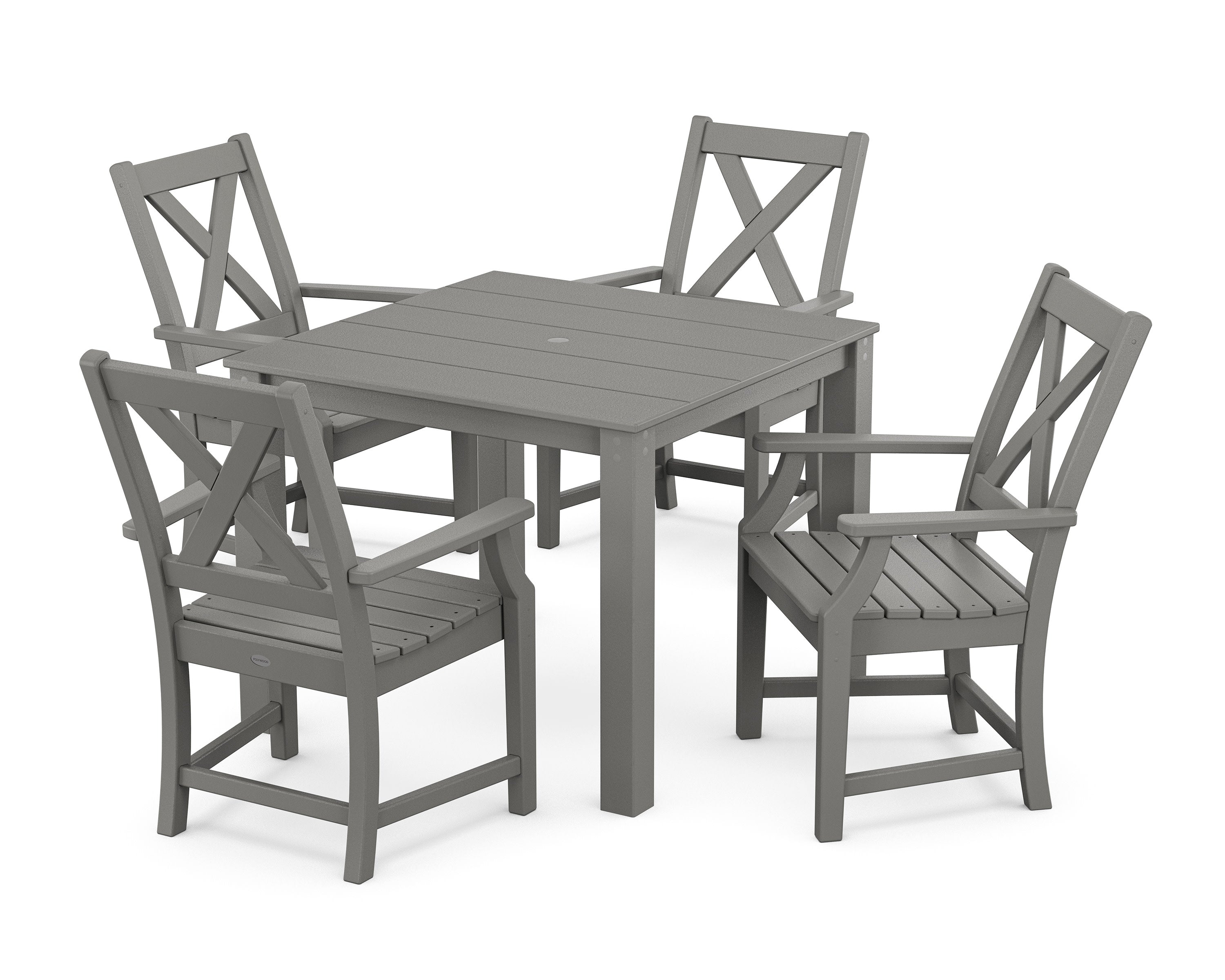 Braxton 5-Piece Parsons Dining Set in Slate Grey