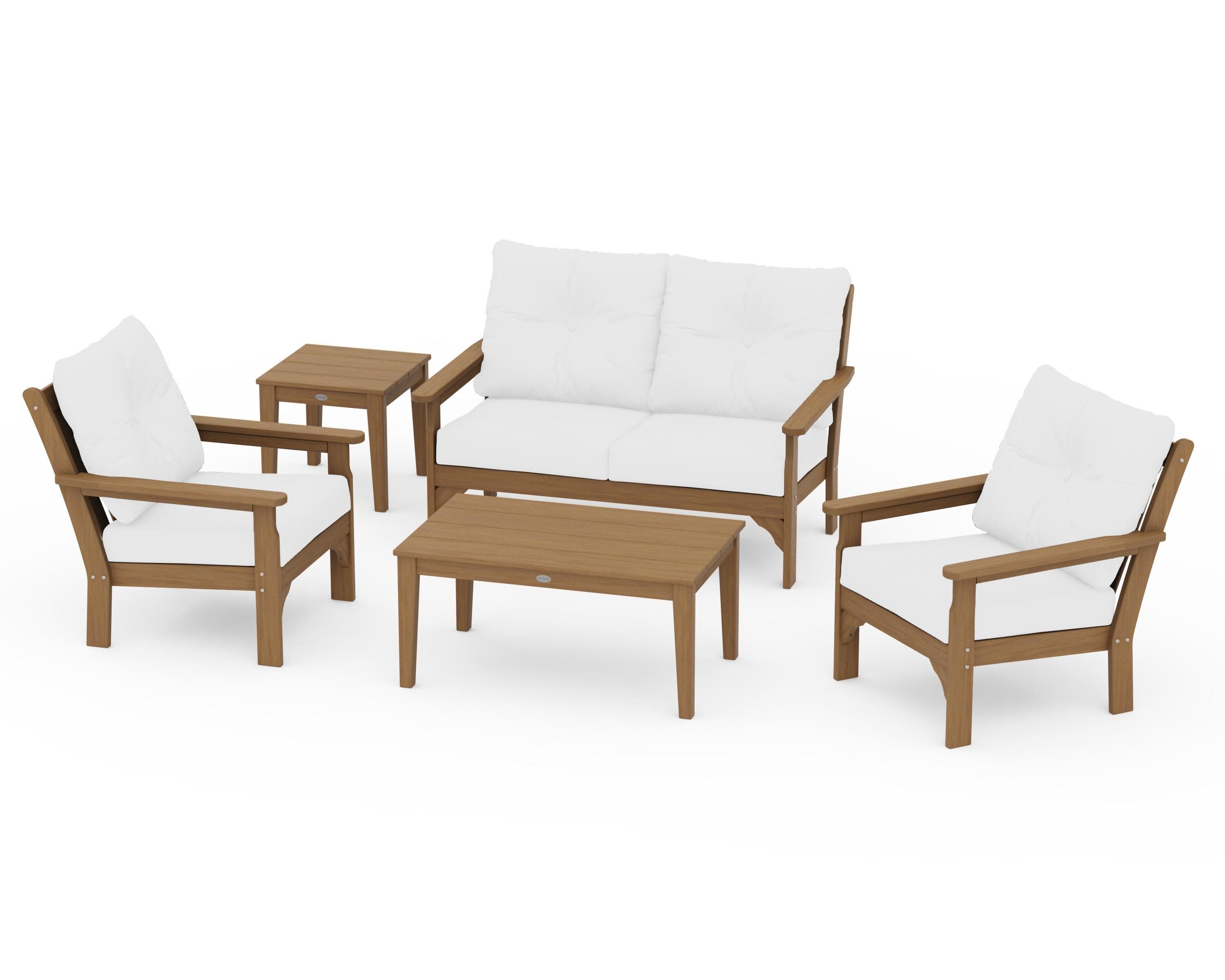 Vineyard 5-Piece Deep Seating Set in Natural / Natural