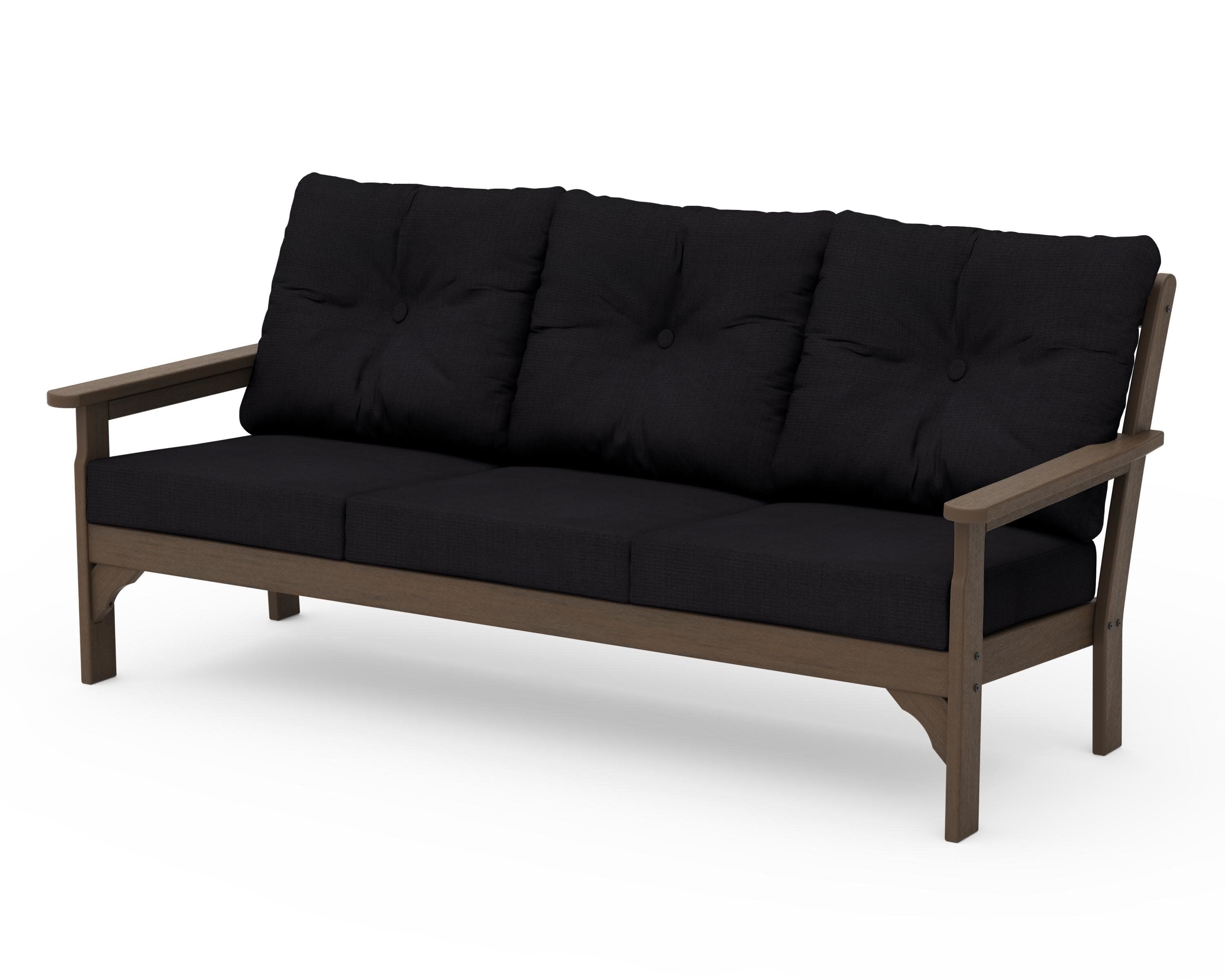 Vineyard Deep Seating Sofa in Kona / Midnight Linen
