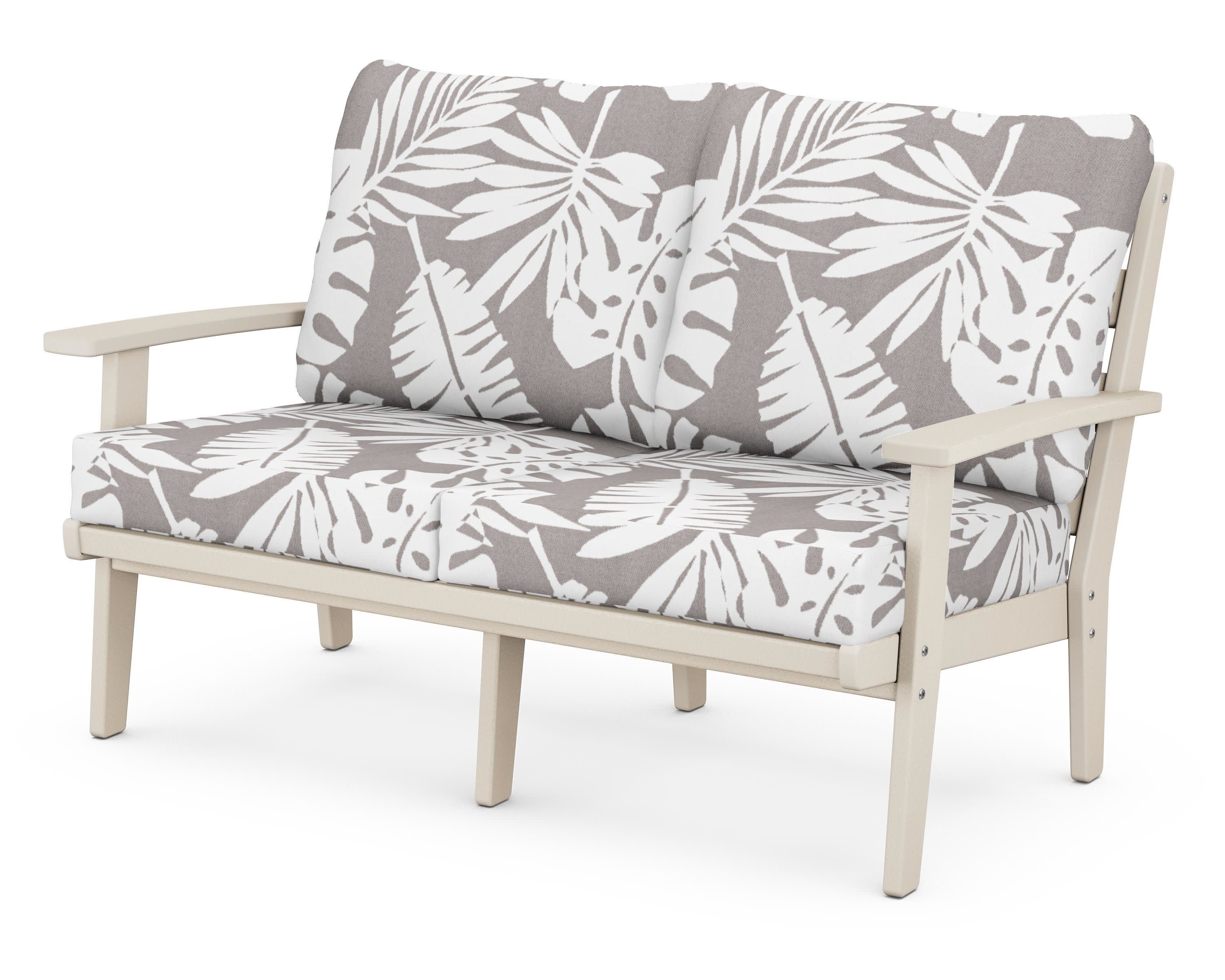 Grant Park Deep Seating Loveseat in Sand / Leaf Grey Mist