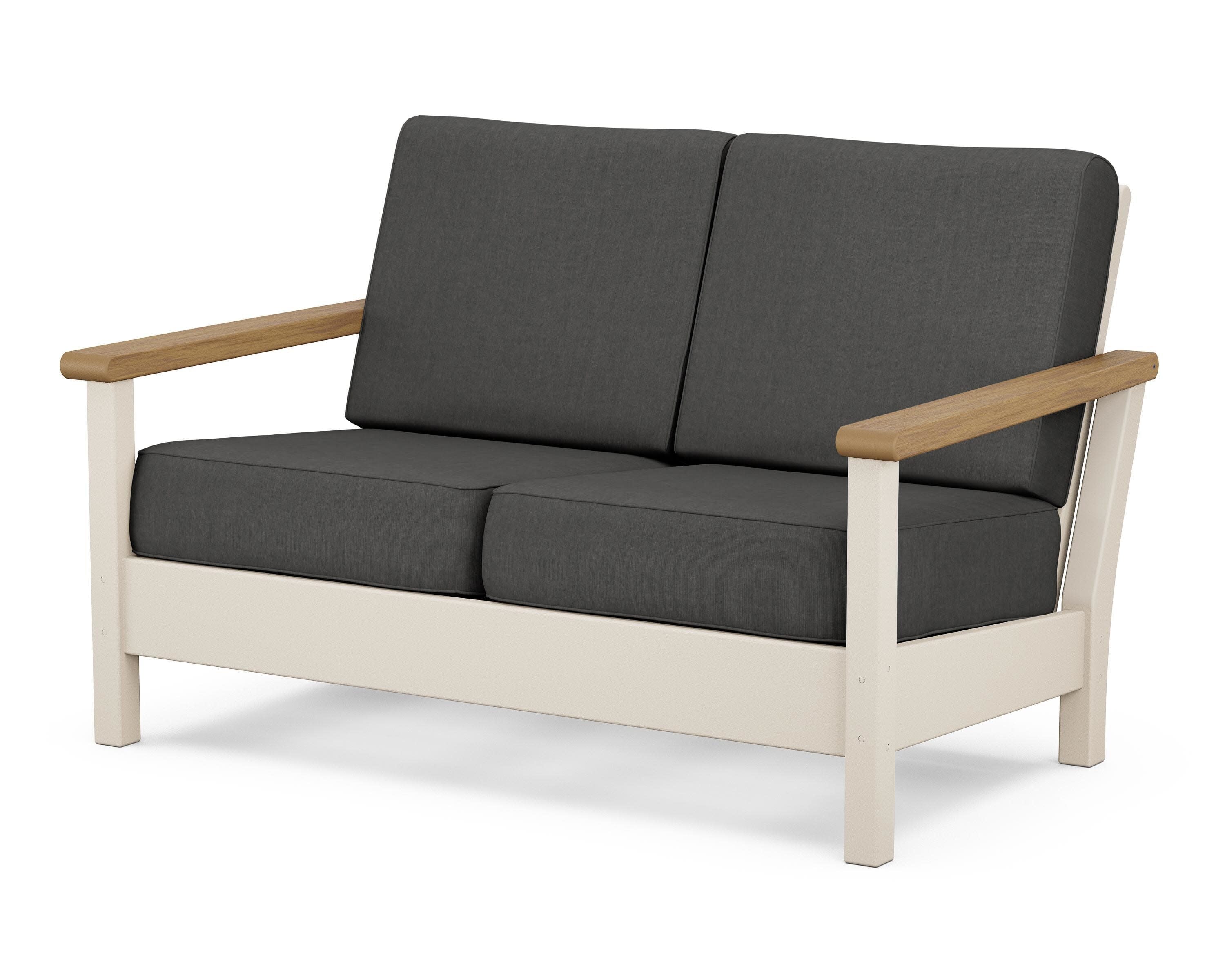 Harbour Deep Seating Loveseat in Sand / Natural / Spectrum Carbon
