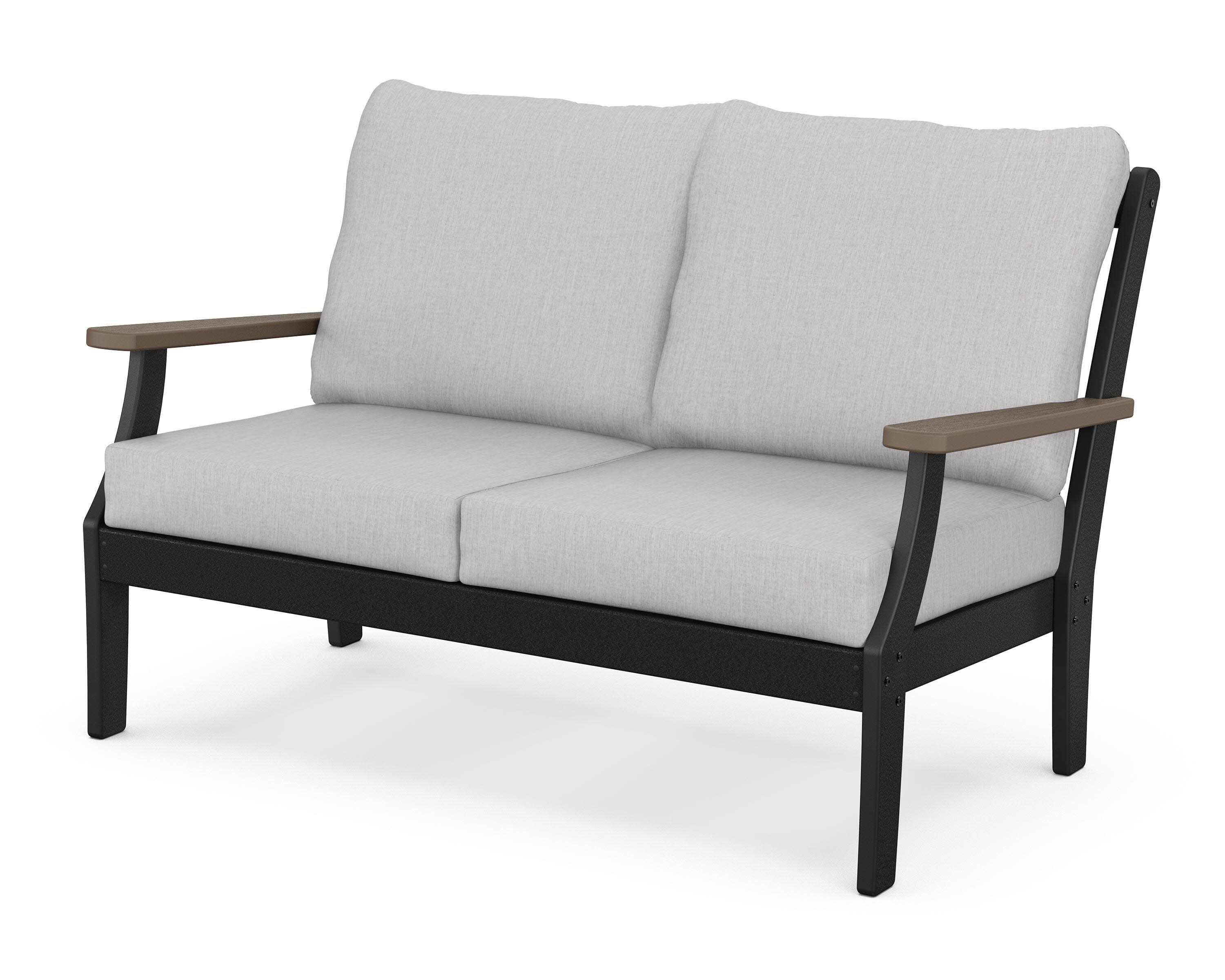 Braxton Deep Seating Loveseat in Black / Kona / Granite