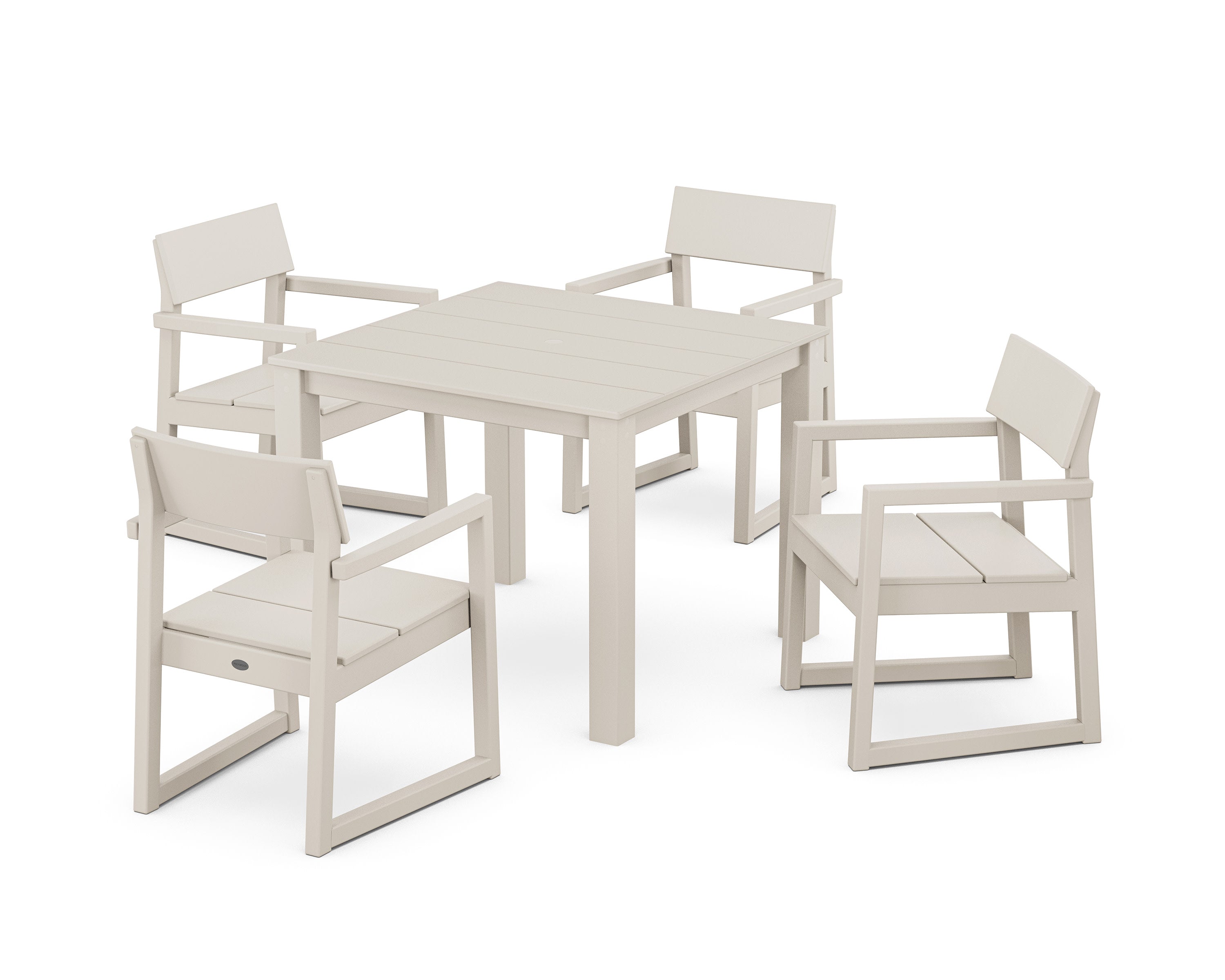 EDGE 5-Piece Parsons Dining Set in Sand