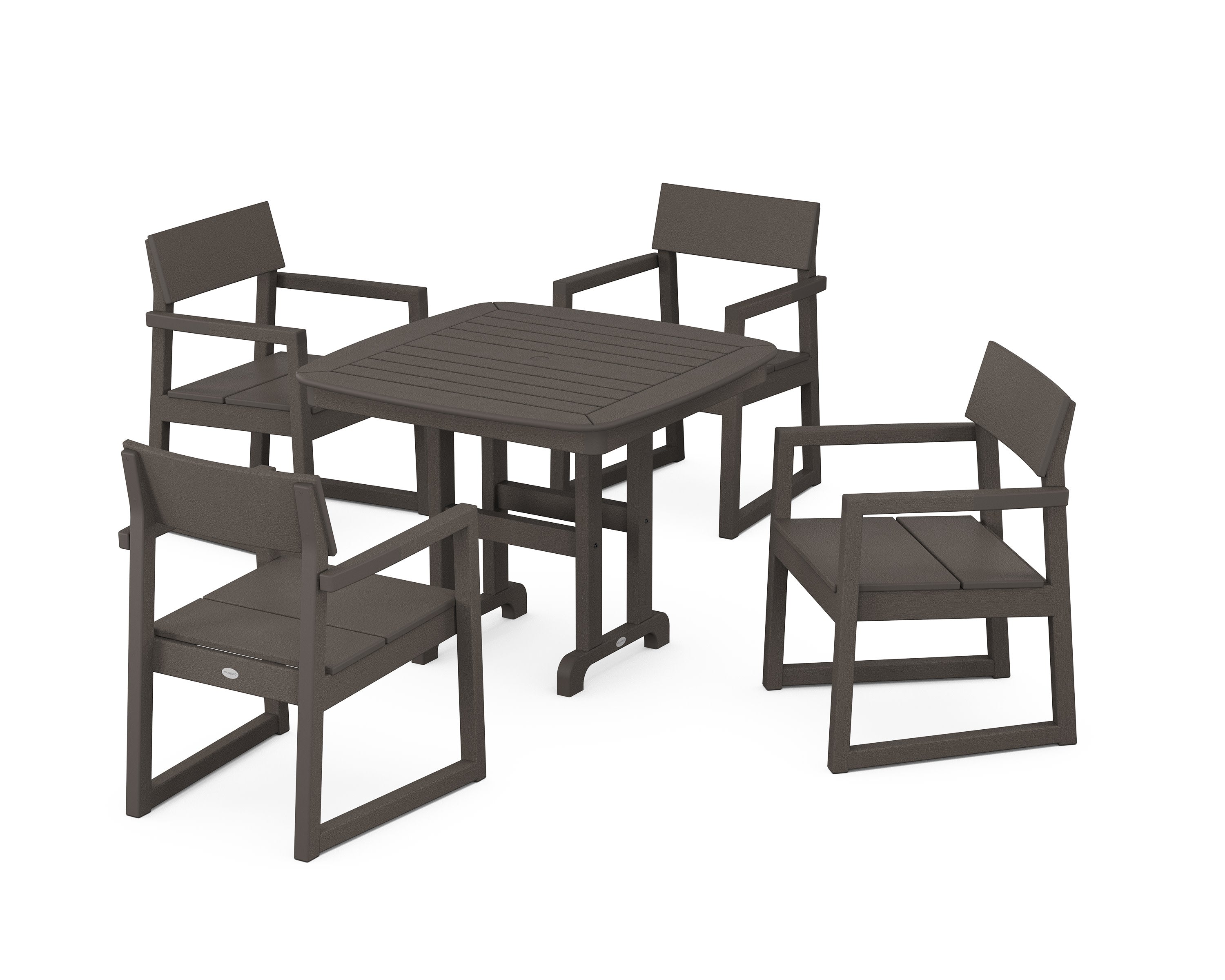 EDGE 5-Piece Dining Set in Vintage Coffee