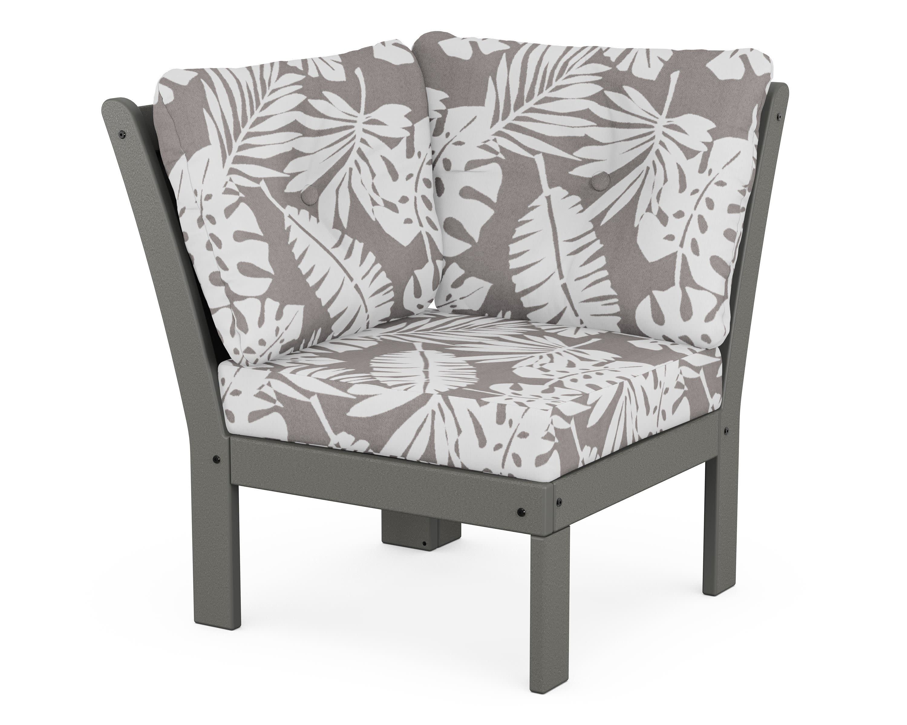 Vineyard Modular Corner Chair in Slate Grey / Leaf Grey Mist