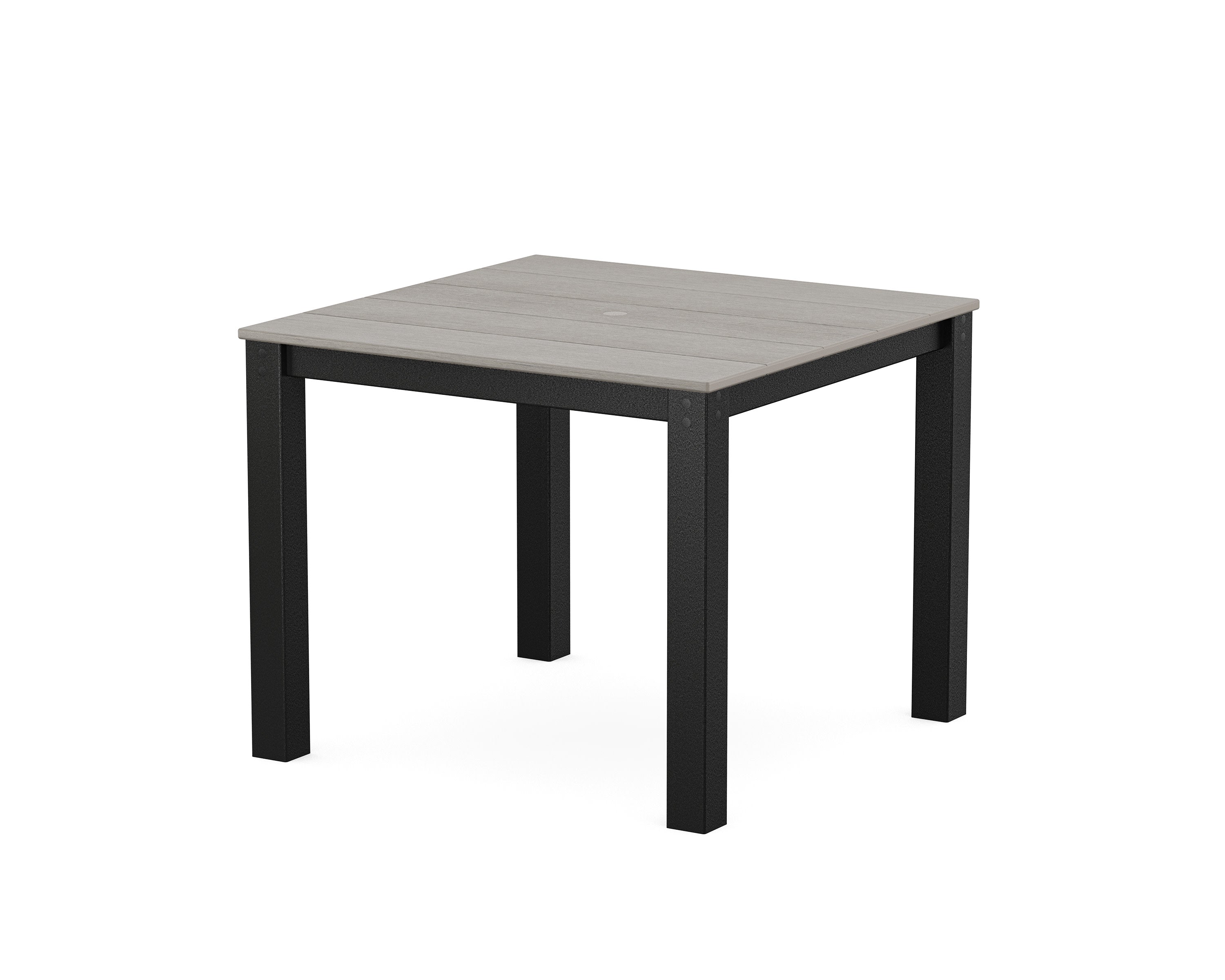Parsons 38" X 38" Dining Table in Black / Driftwood