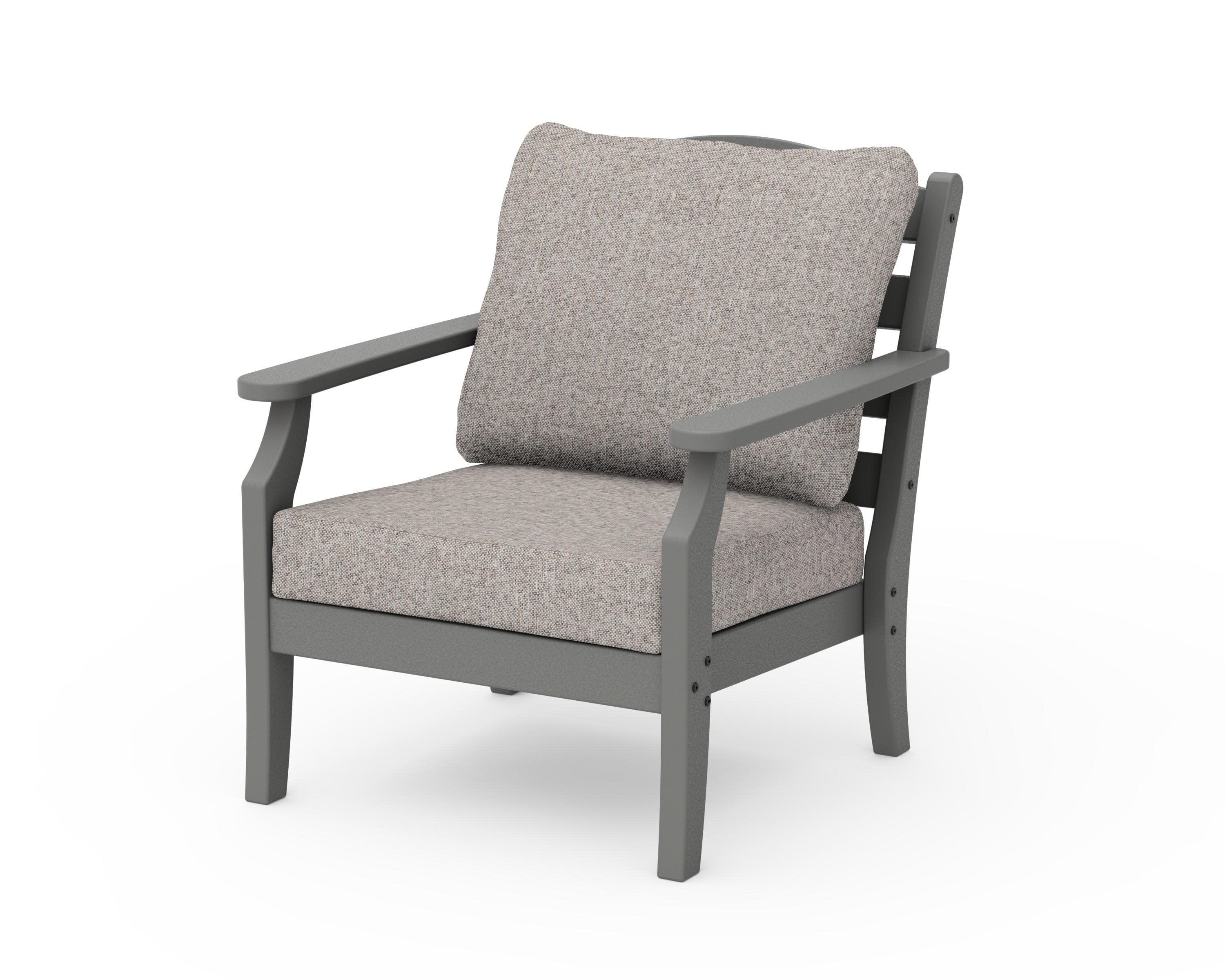 Savannah Deep Seating Chair in Slate Grey / Weathered Tweed