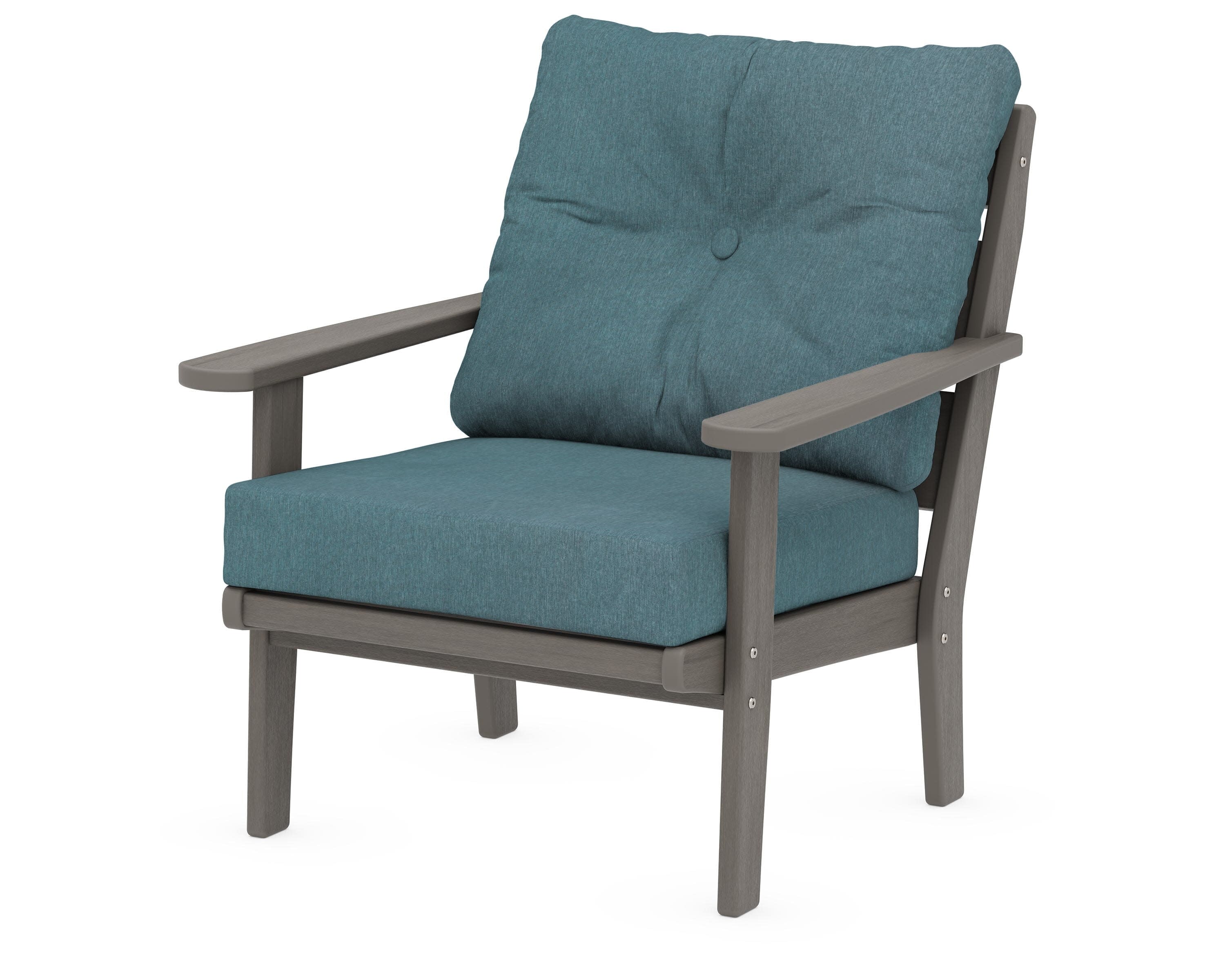 Lakeside Deep Seating Chair in Driftwood / Ocean Teal