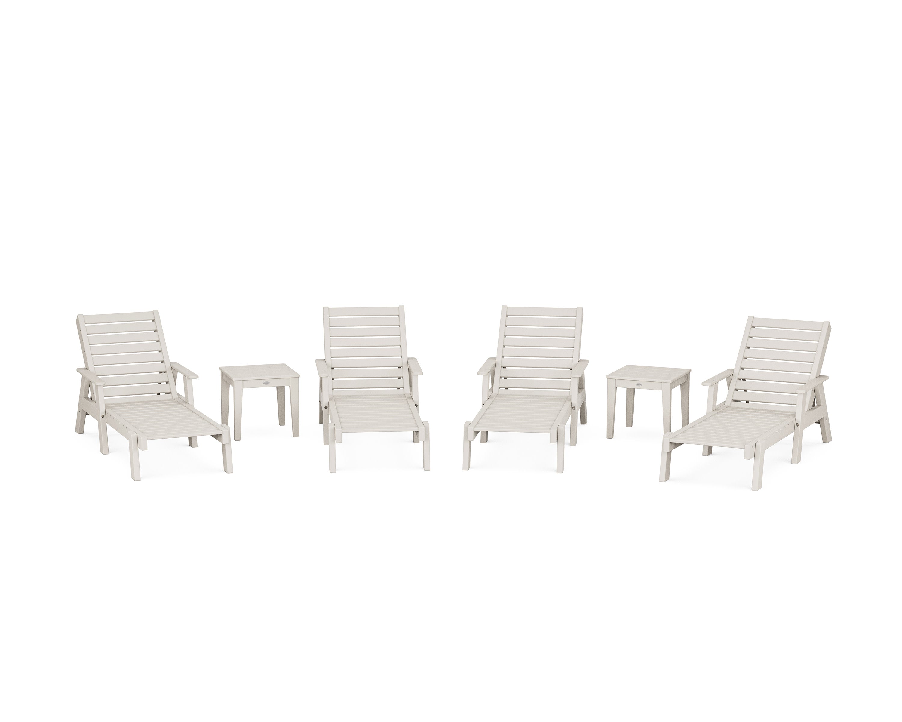 Captain Chaise 6-Piece Set with Arms in Sand