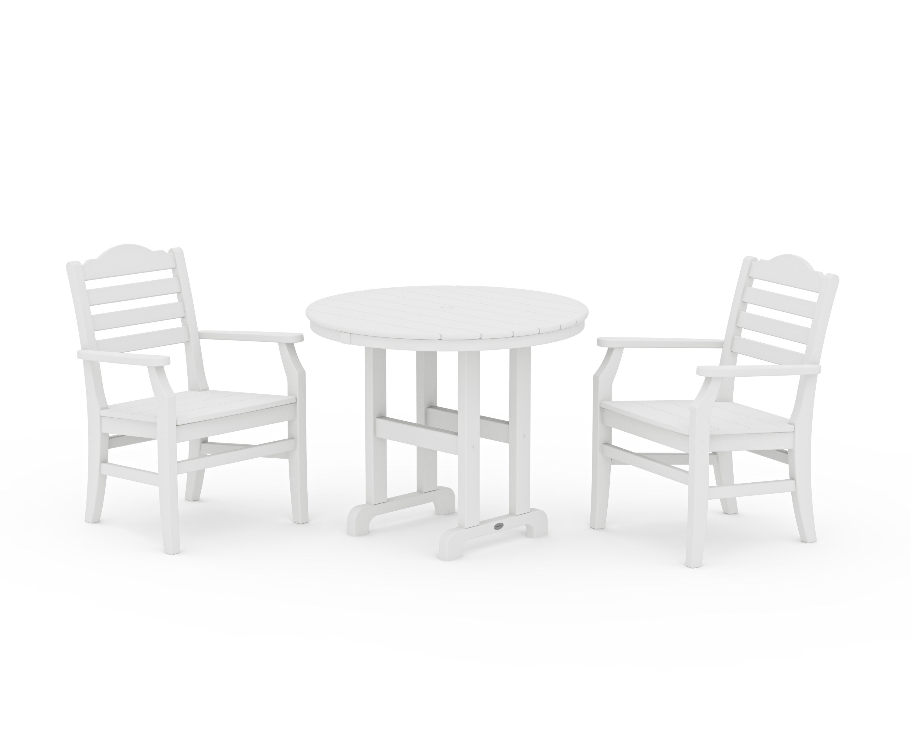 Savannah 3-Piece Farmhouse Dining Set in White