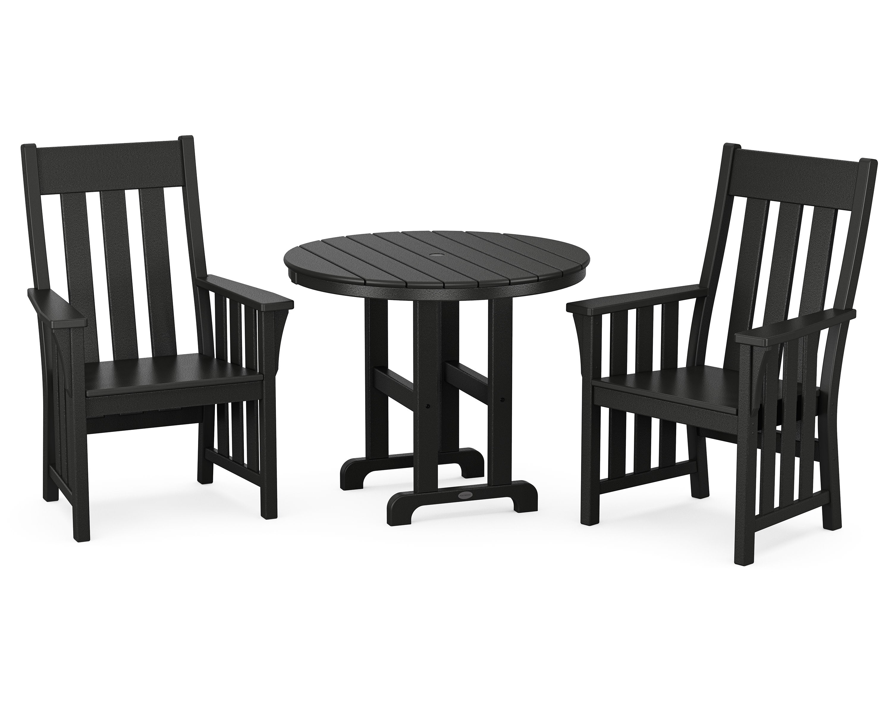 Acadia 3-Piece Farmhouse Dining Set in Black