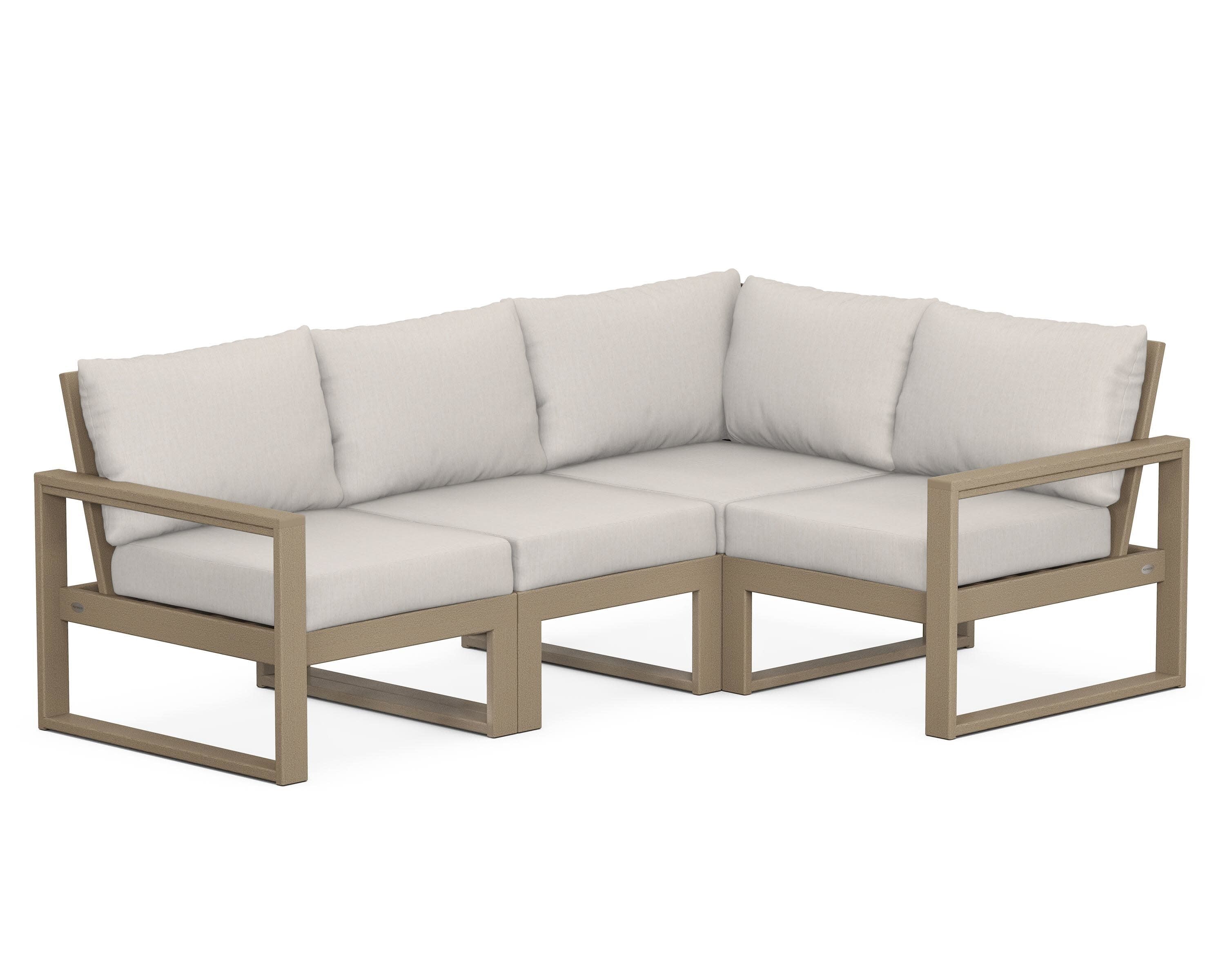 EDGE 4-Piece Modular Deep Seating Set in Vintage Sahara / Cast Ash