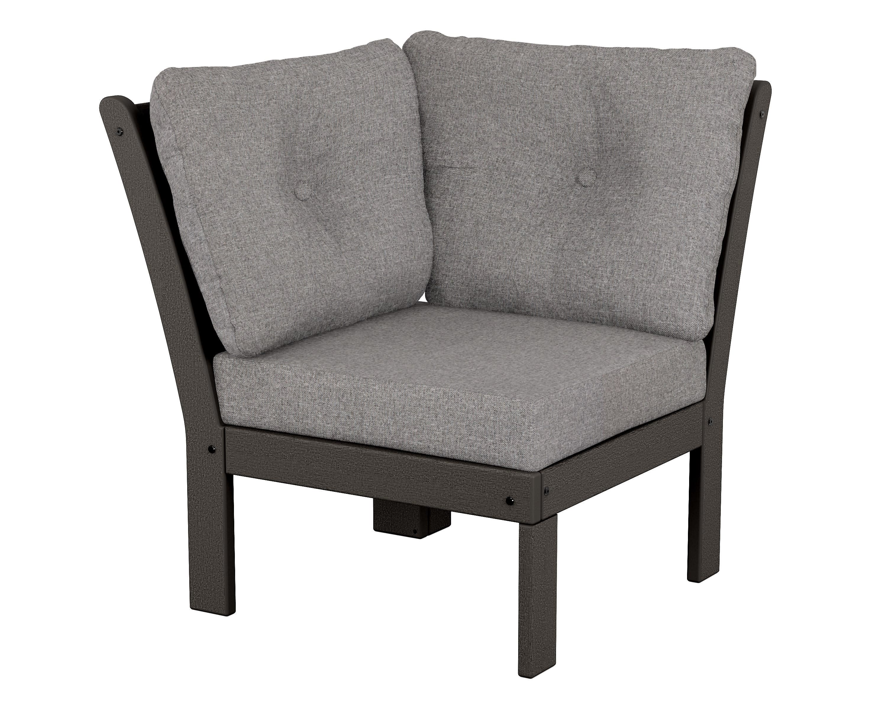 Vineyard Modular Corner Chair in Vintage Coffee / Grey Mist