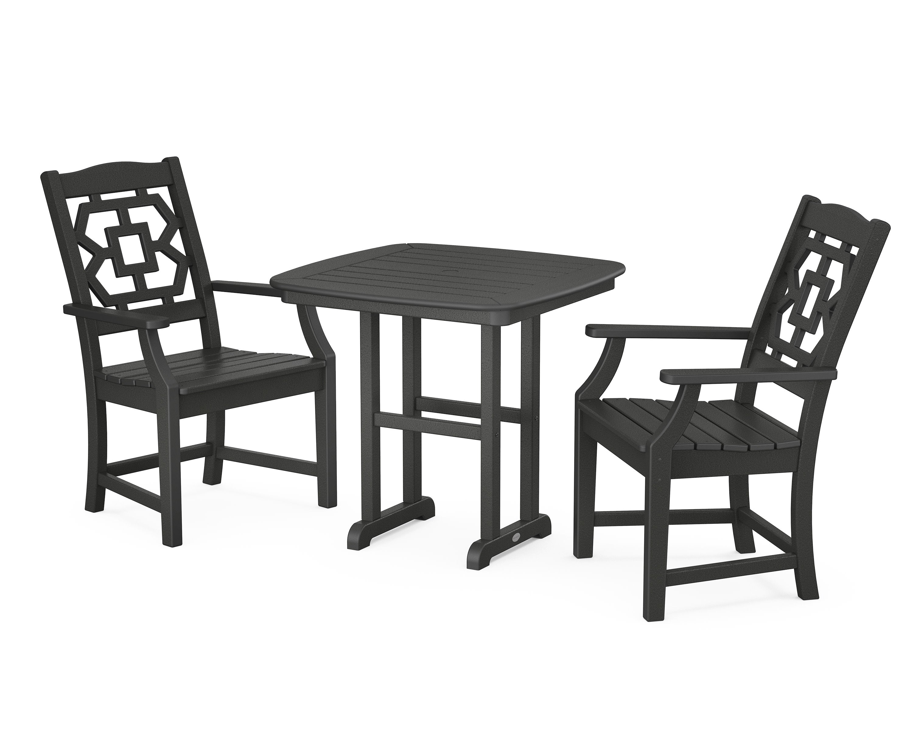 Chinoiserie 3-Piece Dining Set in Black