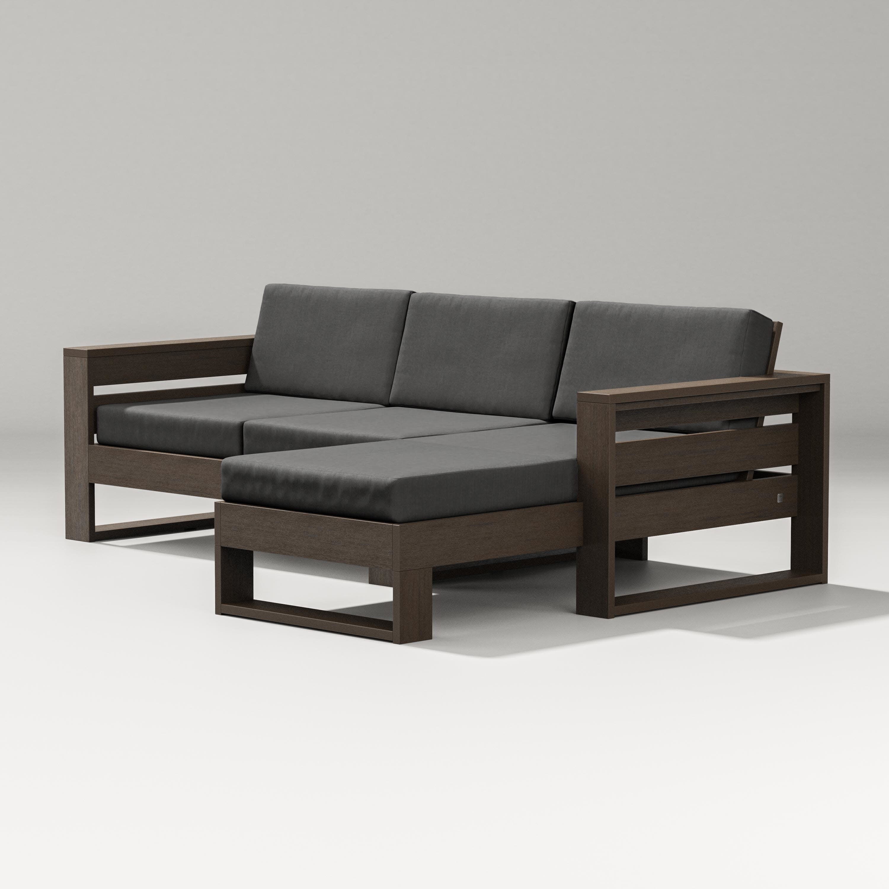 Latitude Right Chaise Sectional in Kona / Spectrum Carbon