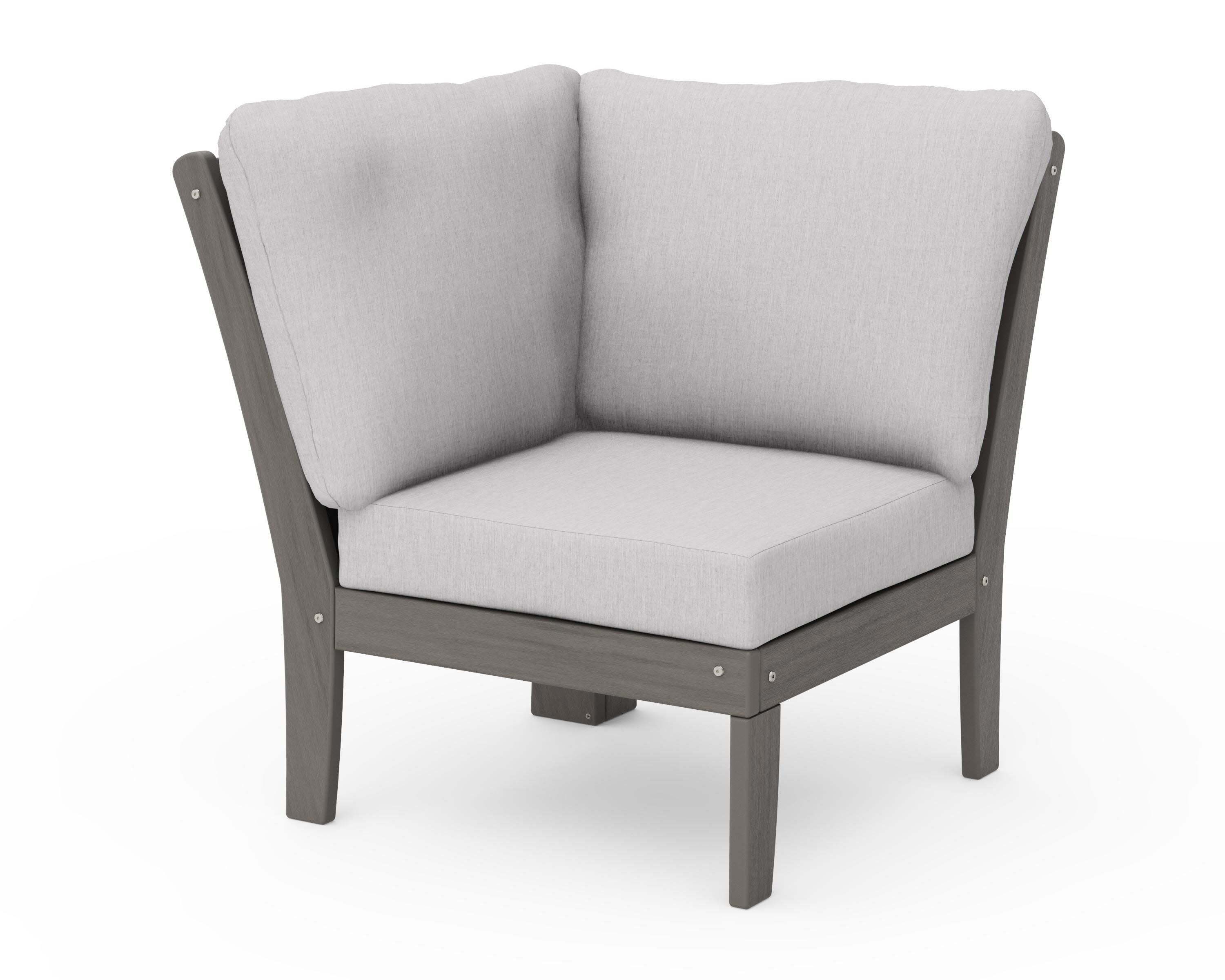 Braxton Modular Corner Chair in Driftwood / Granite
