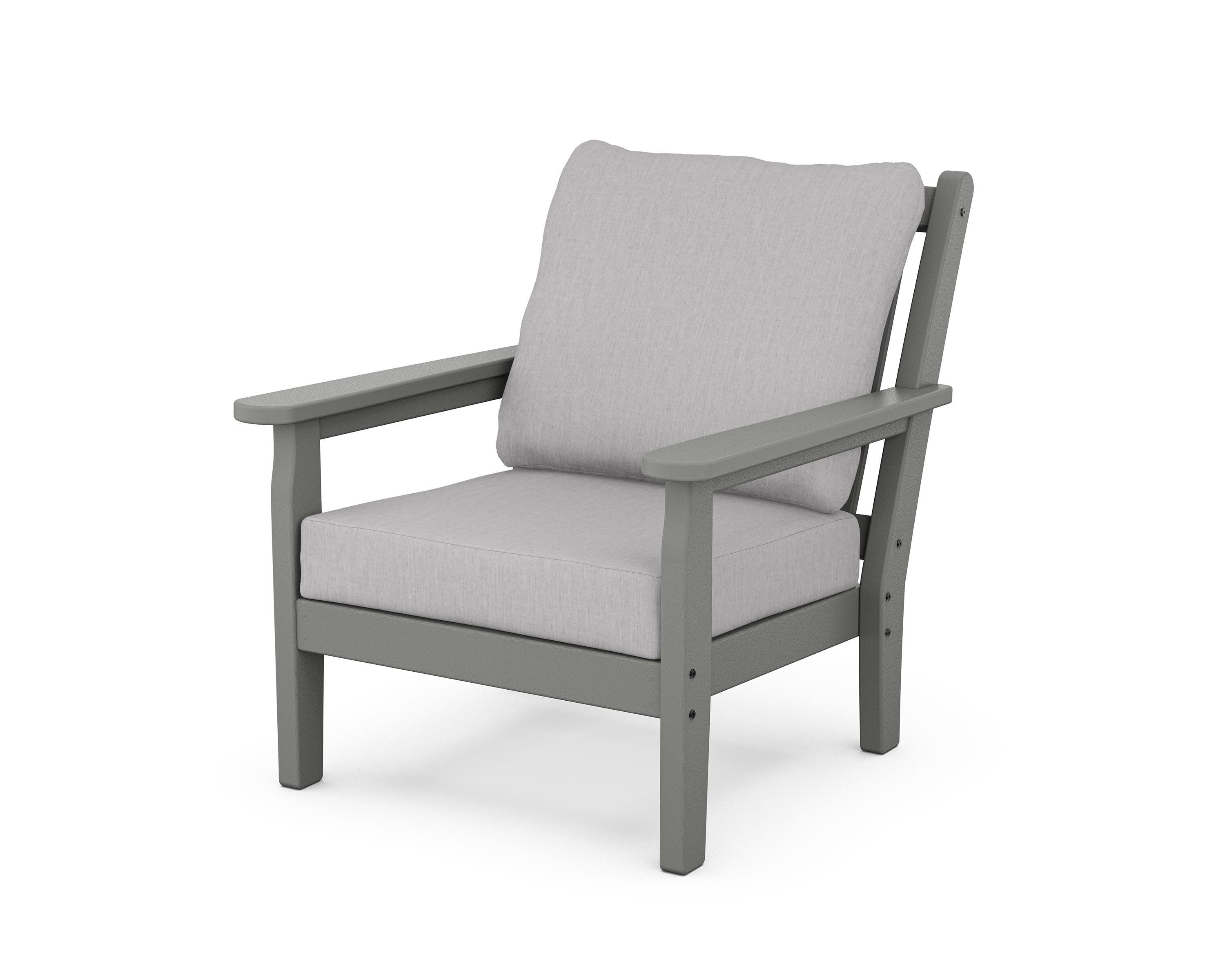 Chippendale Deep Seating Chair in Slate Grey / Granite