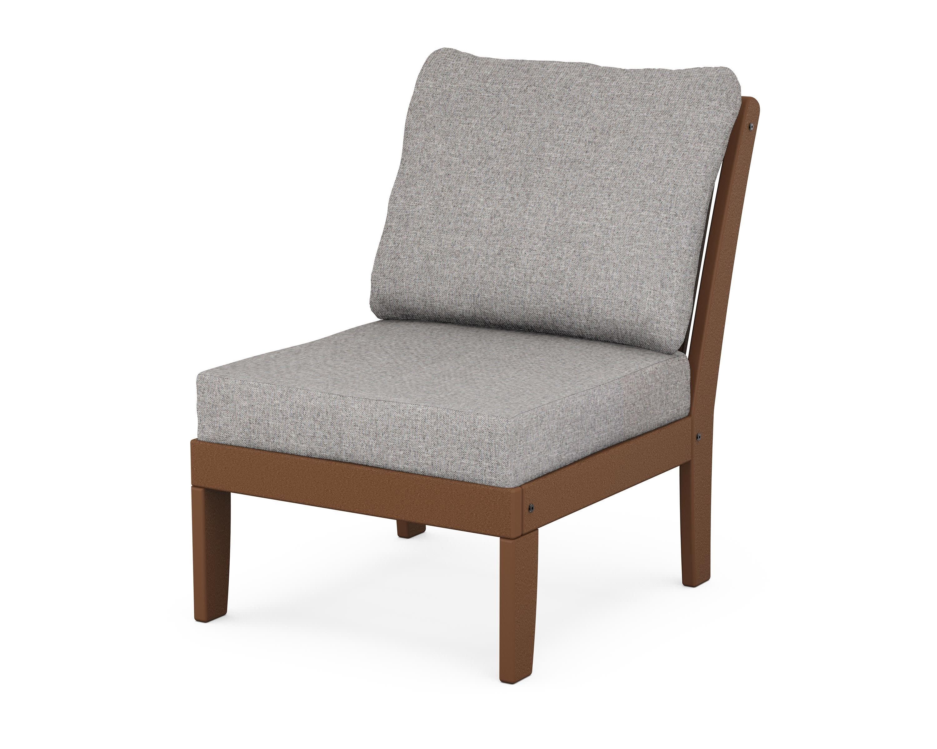 Braxton Modular Armless Chair in Teak / Grey Mist
