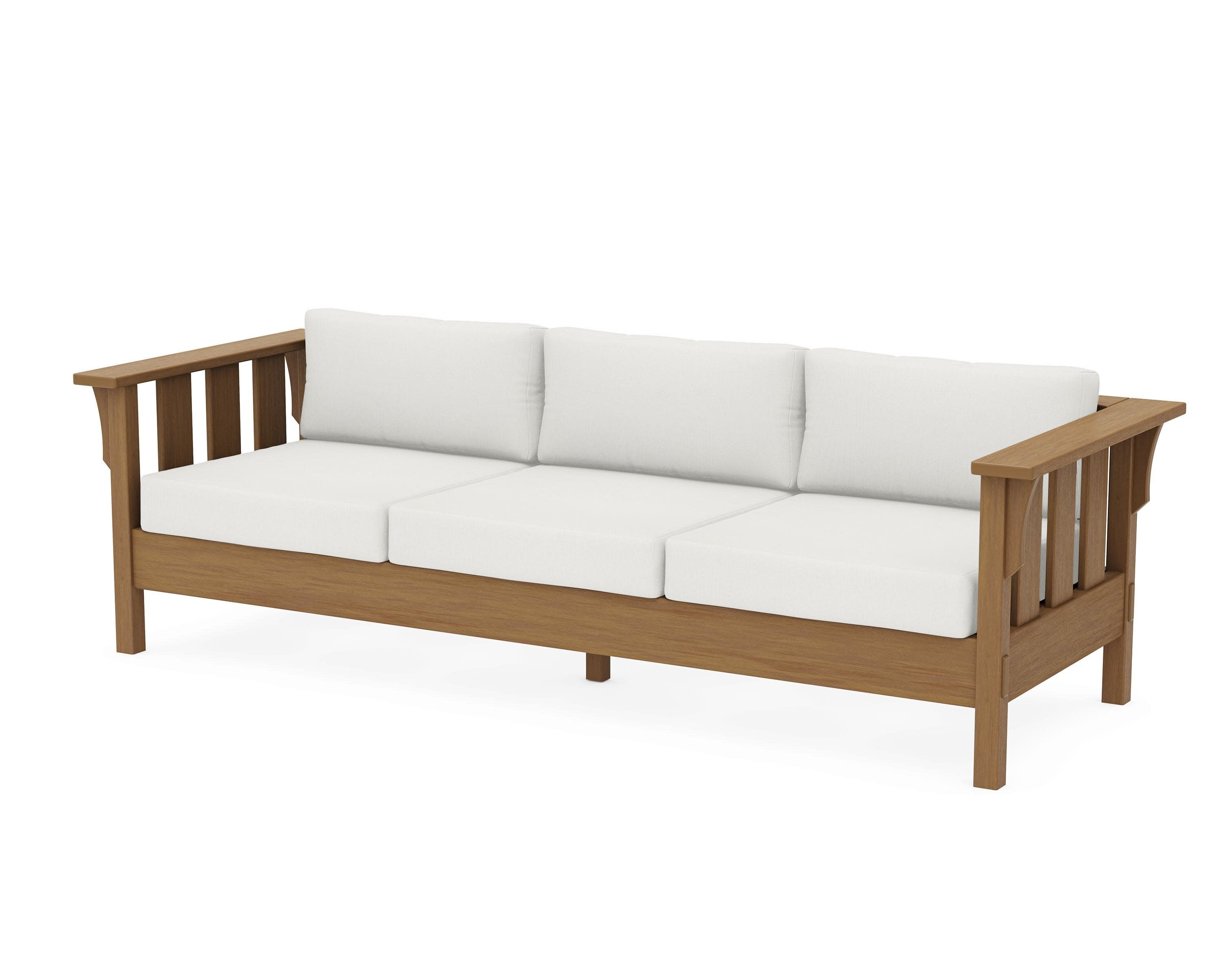 Acadia Deep Seating Sofa in Natural / Natural Linen