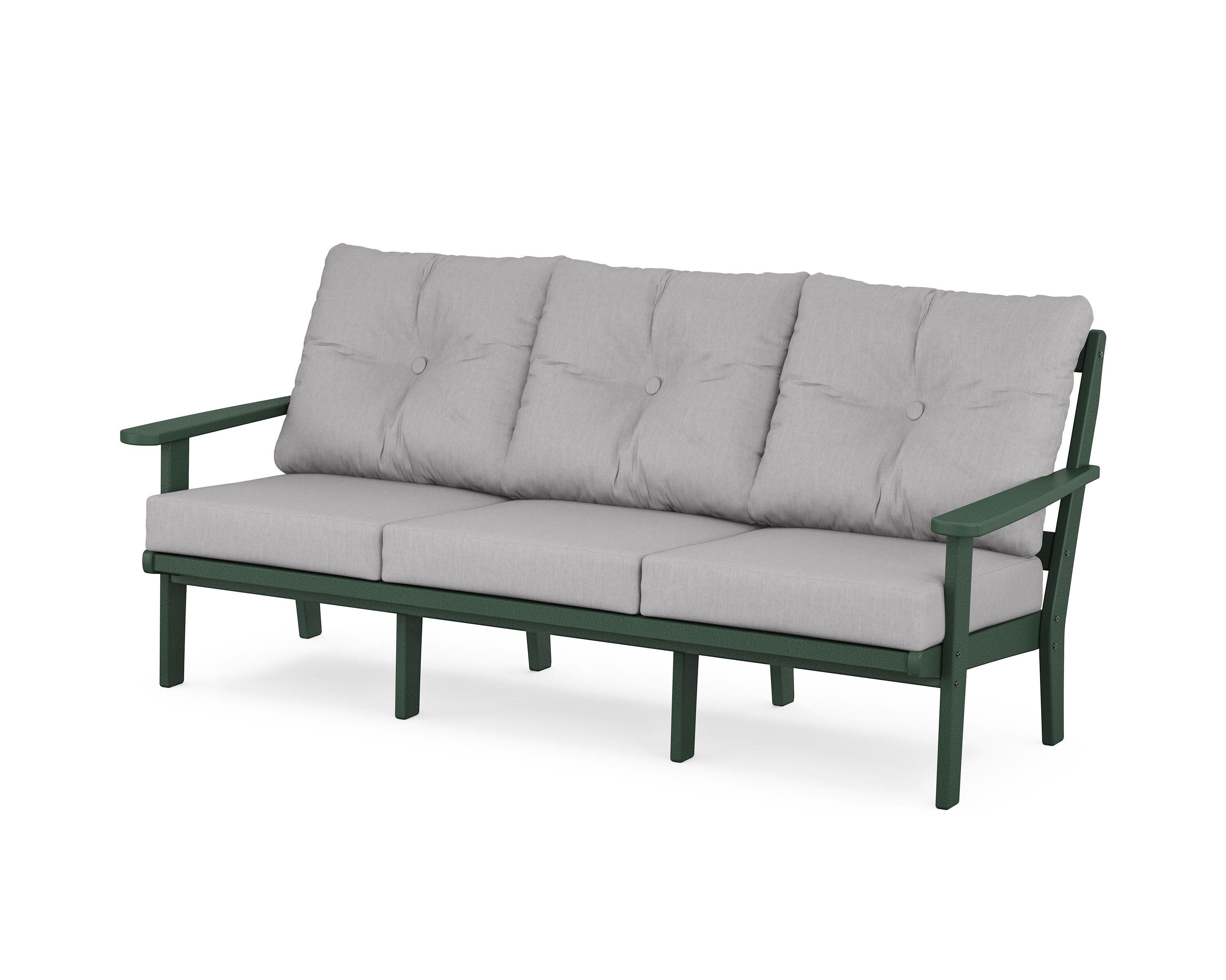 Mission Deep Seating Sofa in Green / Granite