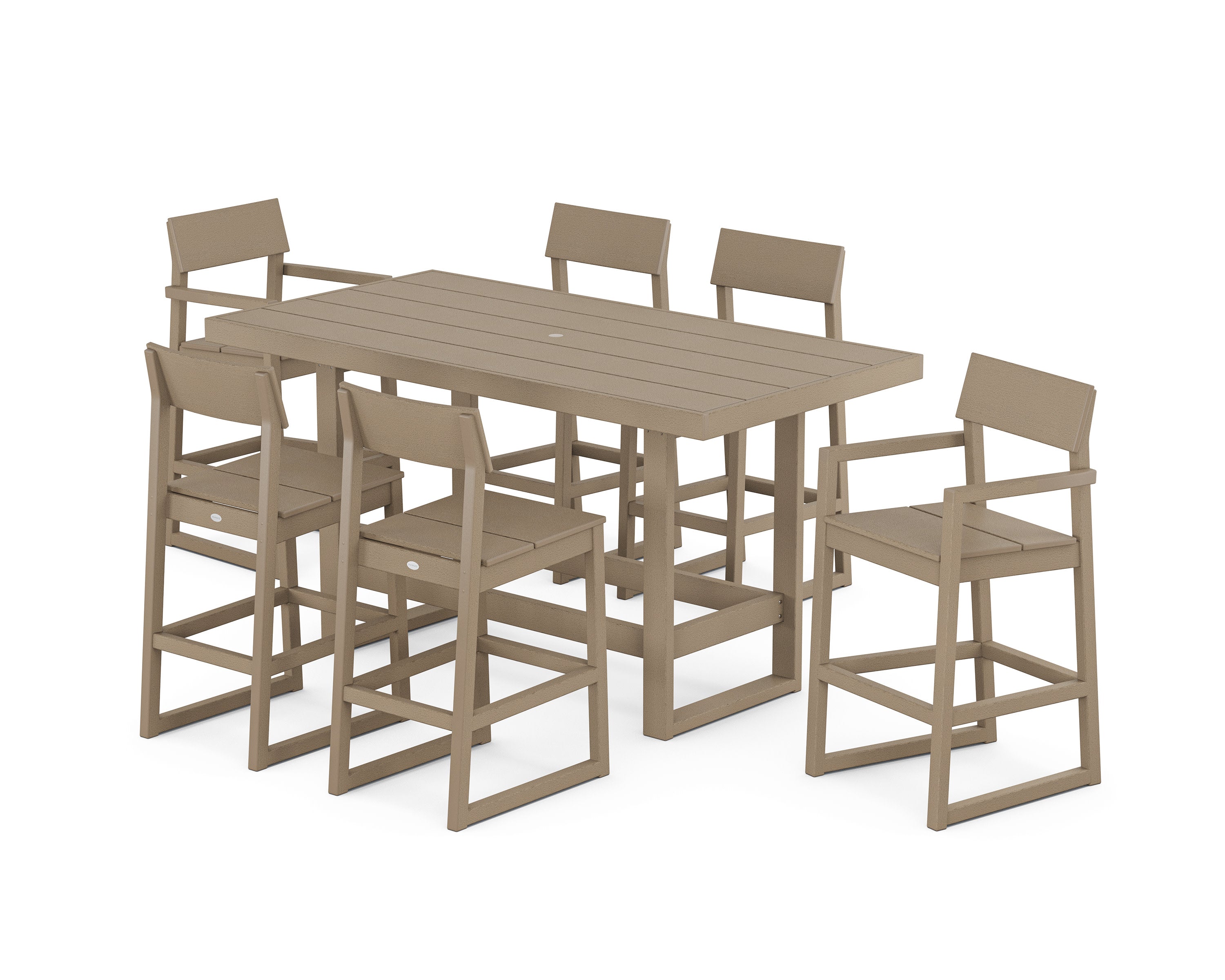 EDGE 7-Piece Bar Table Set in Vintage Sahara