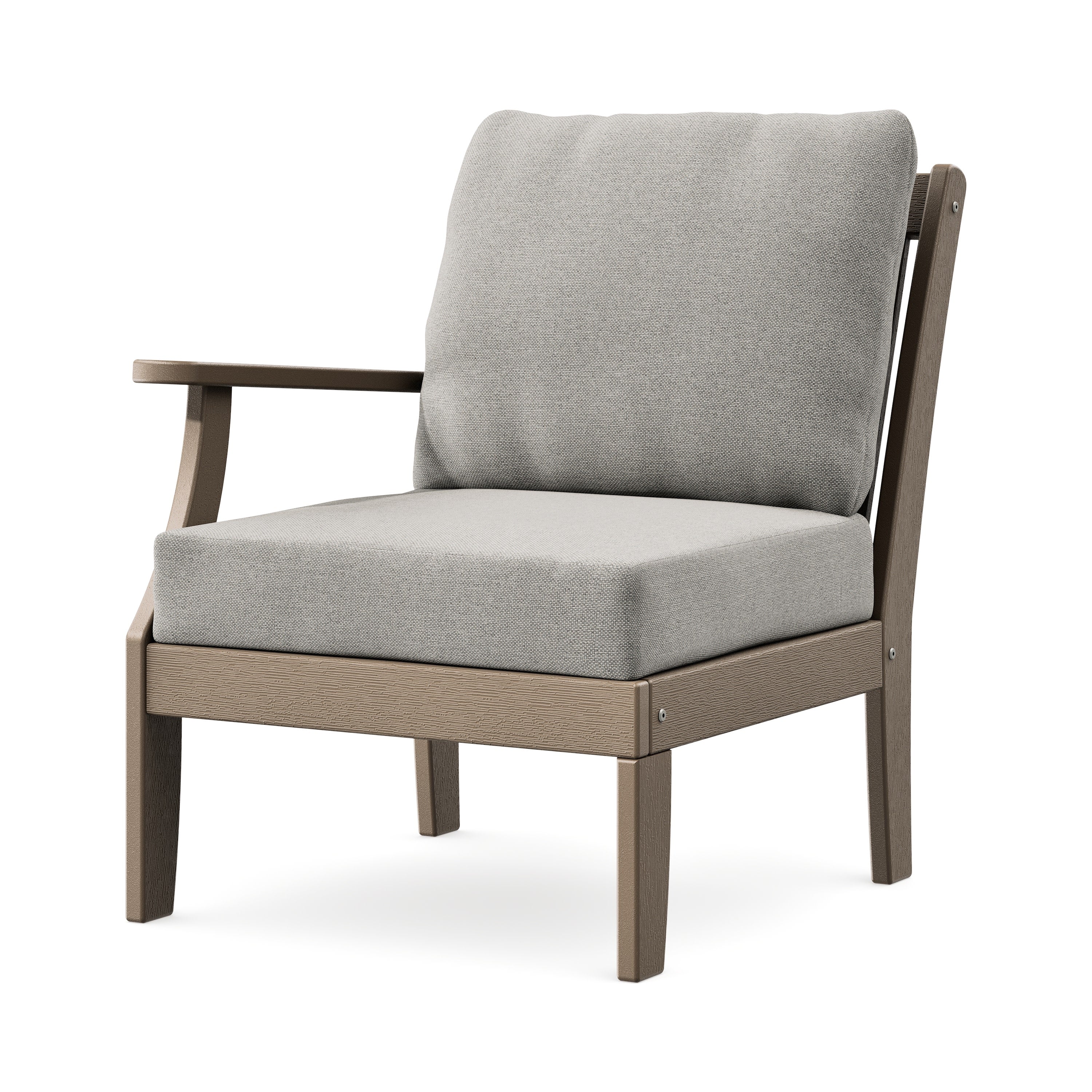 Braxton Modular Left Arm Chair in Vintage Sahara / Weathered Tweed