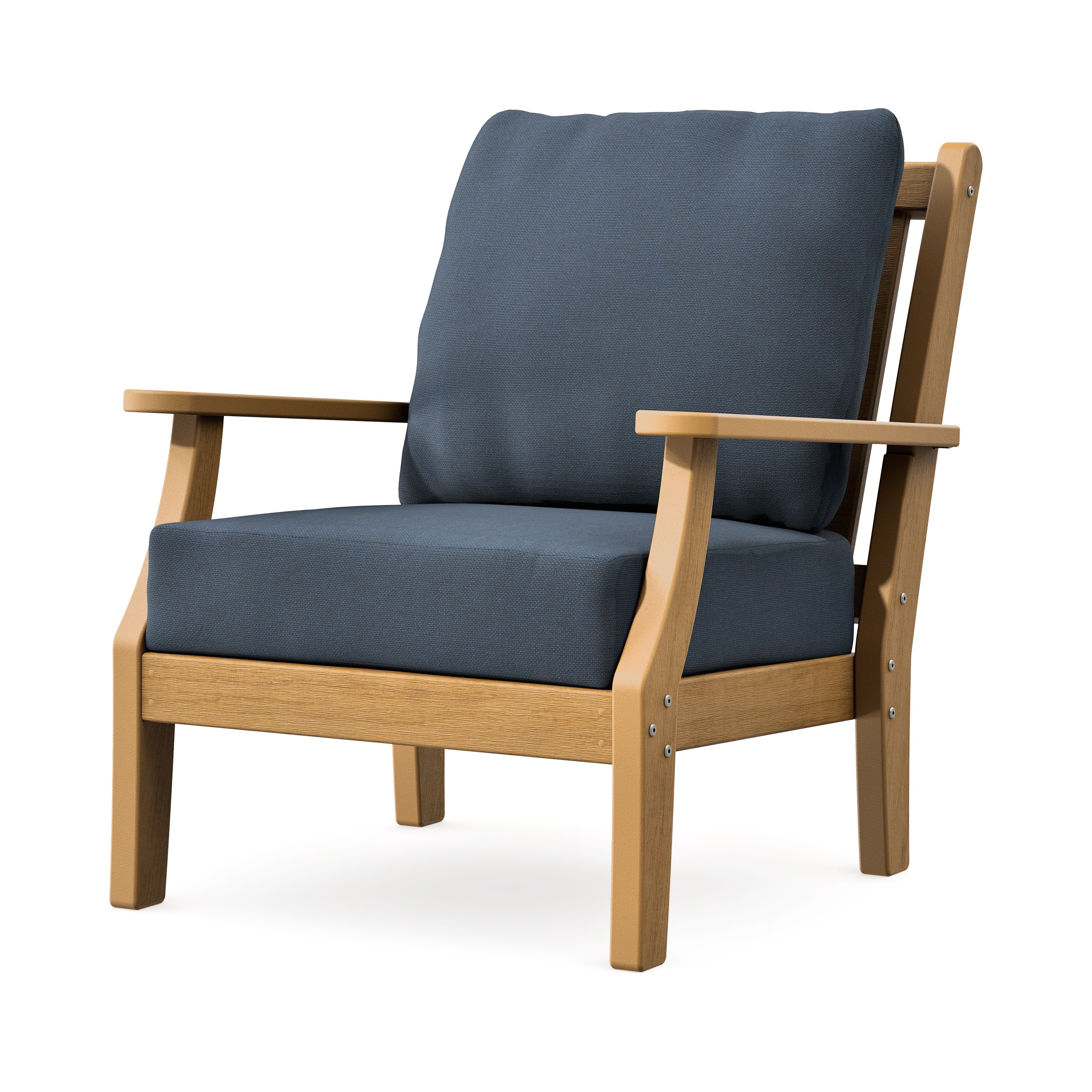Wovendale Deep Seating Chair in Natural / Marine Indigo