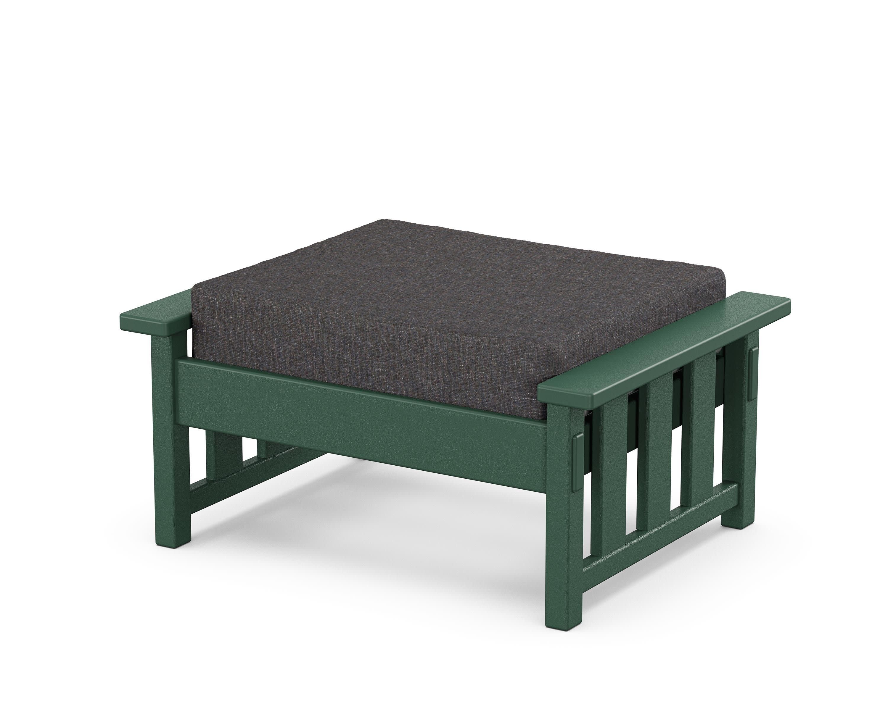 Acadia Deep Seating Ottoman in Green / Ash Charcoal