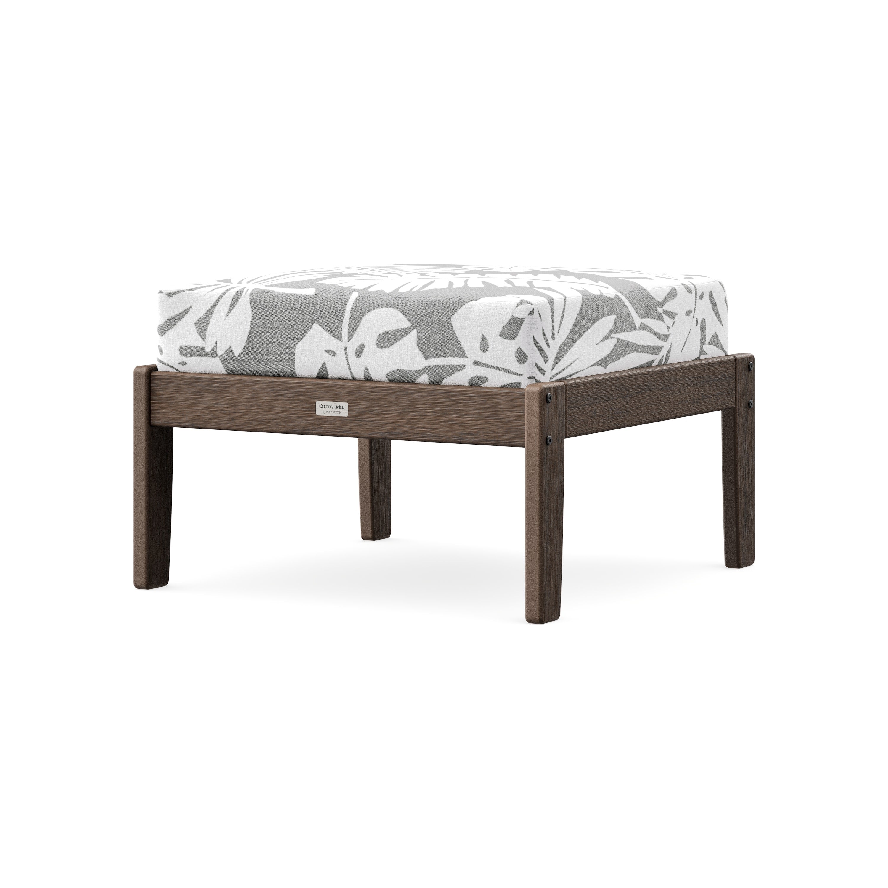 Cottage Deep Seating Ottoman in Kona / Leaf Grey Mist