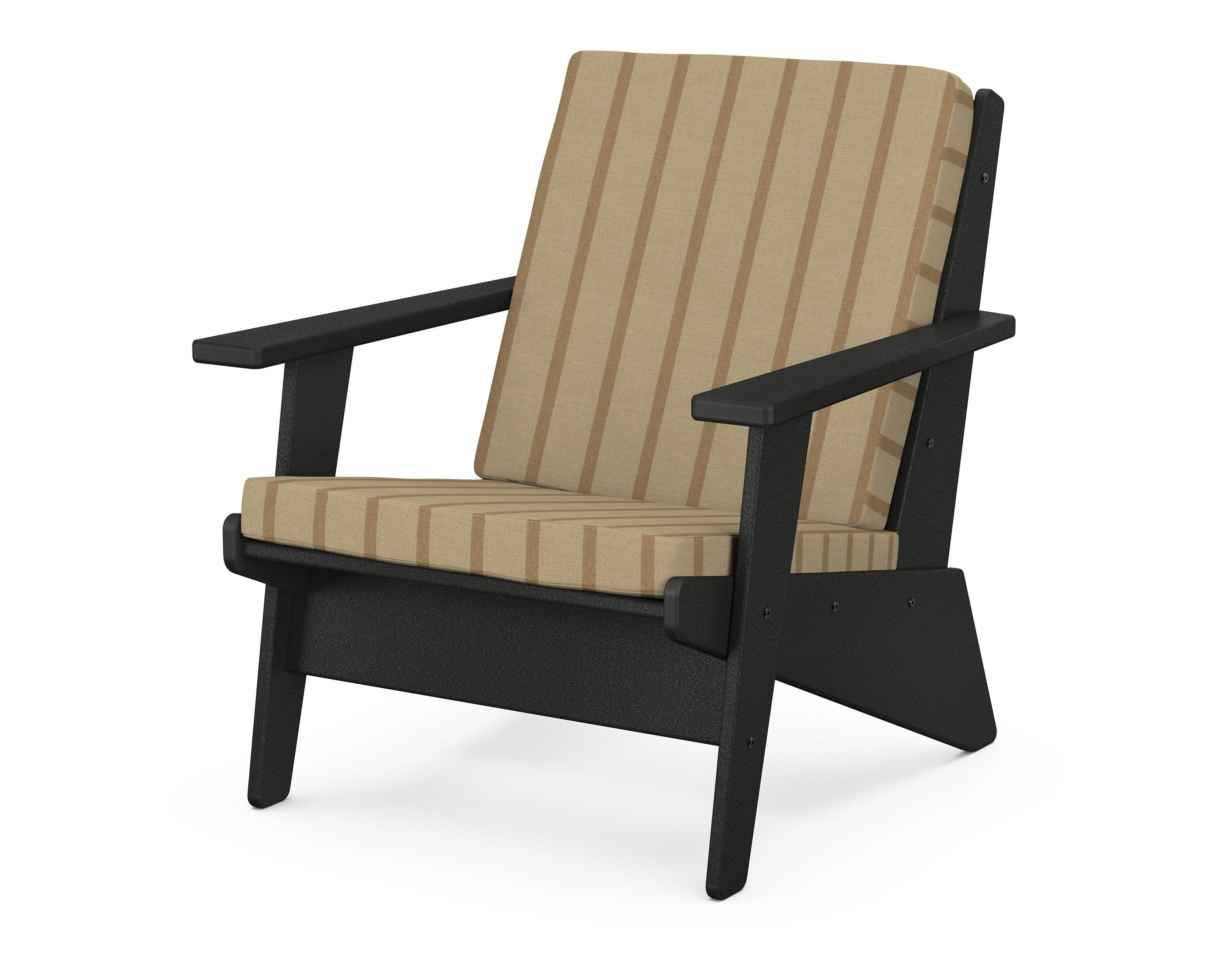 Riviera Modern Lounge Chair in Black / Unwind Driftwood