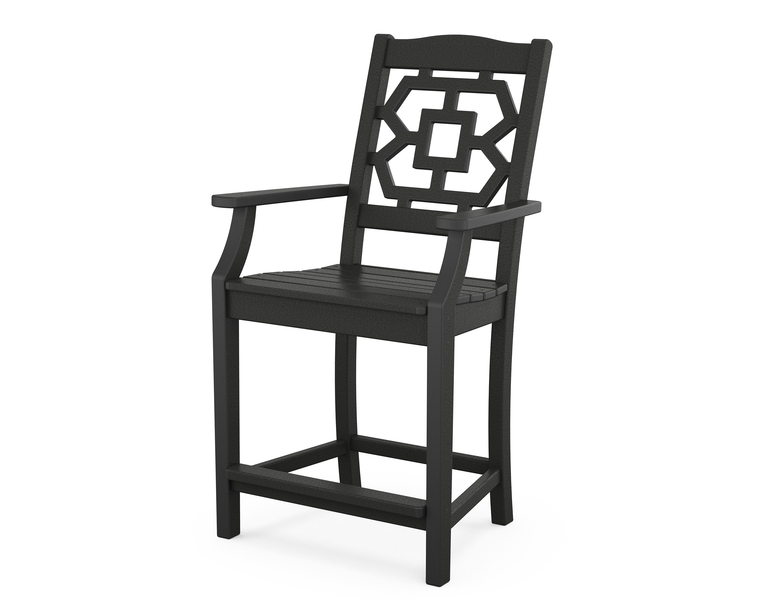 Chinoiserie Counter Arm Chair in Black