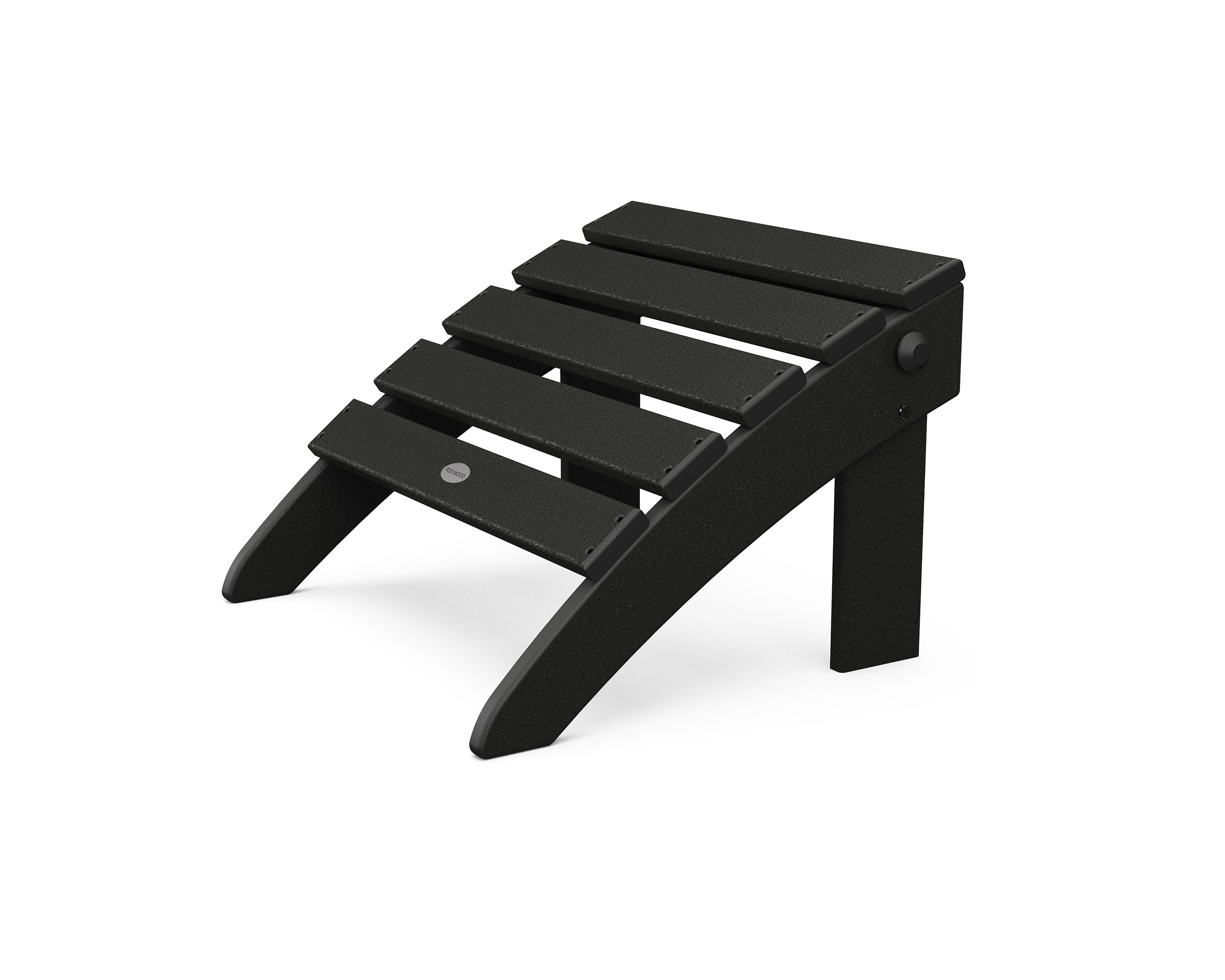 Classic Adirondack Folding Ottoman in Black