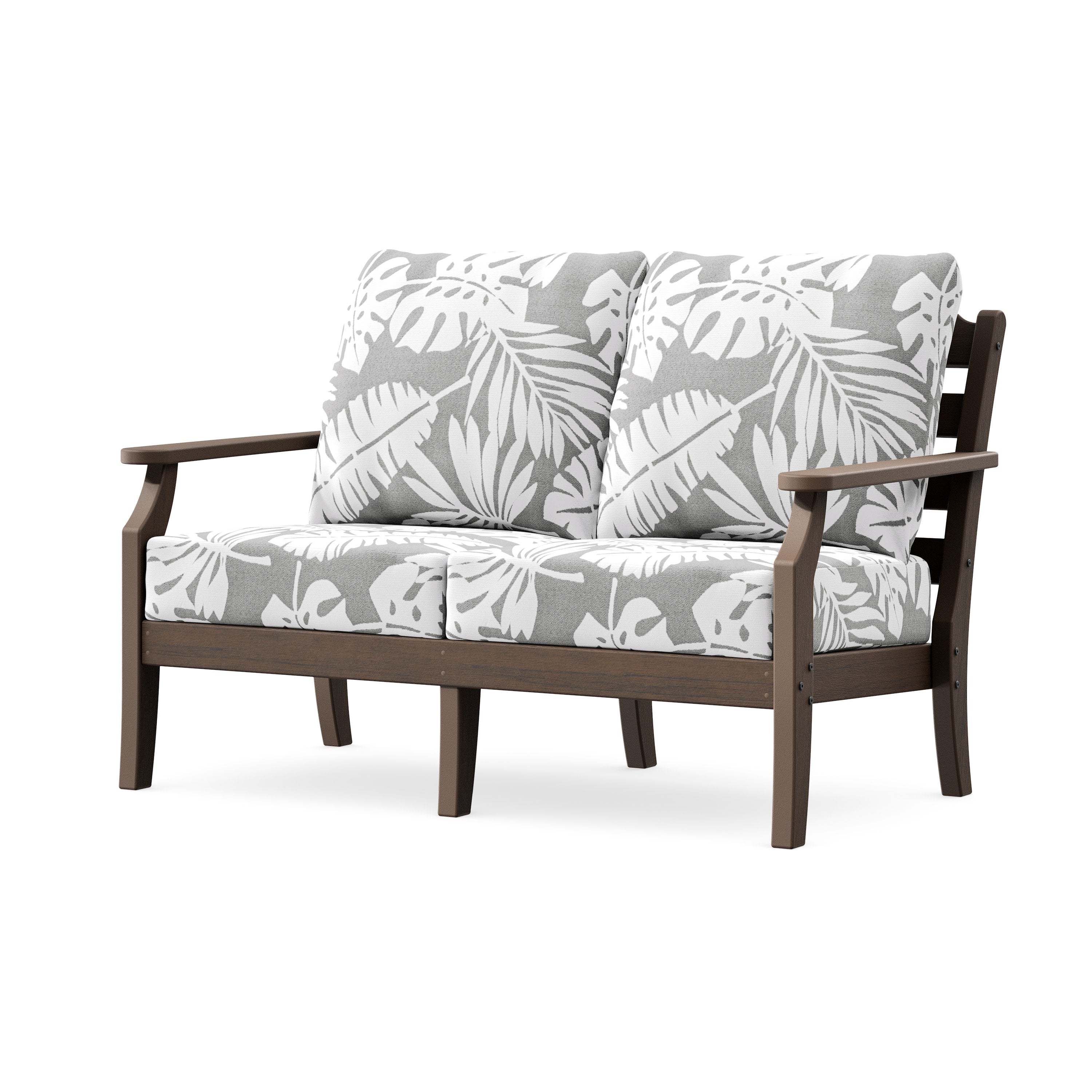 Savannah Deep Seating Loveseat in Kona / Leaf Grey Mist