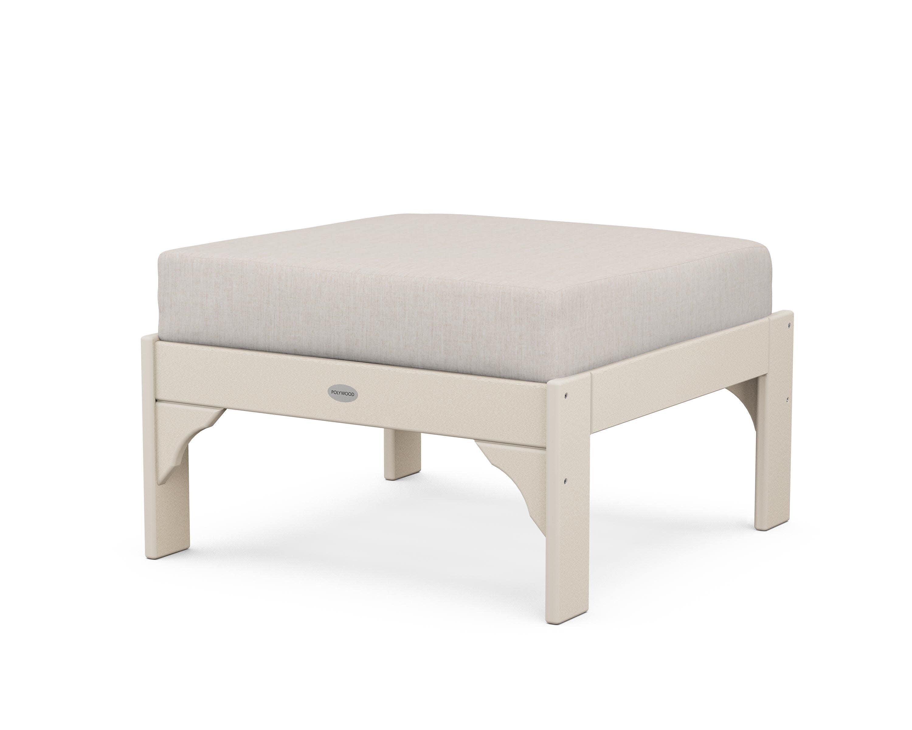 Vineyard Deep Seating Ottoman in Sand / Cast Ash