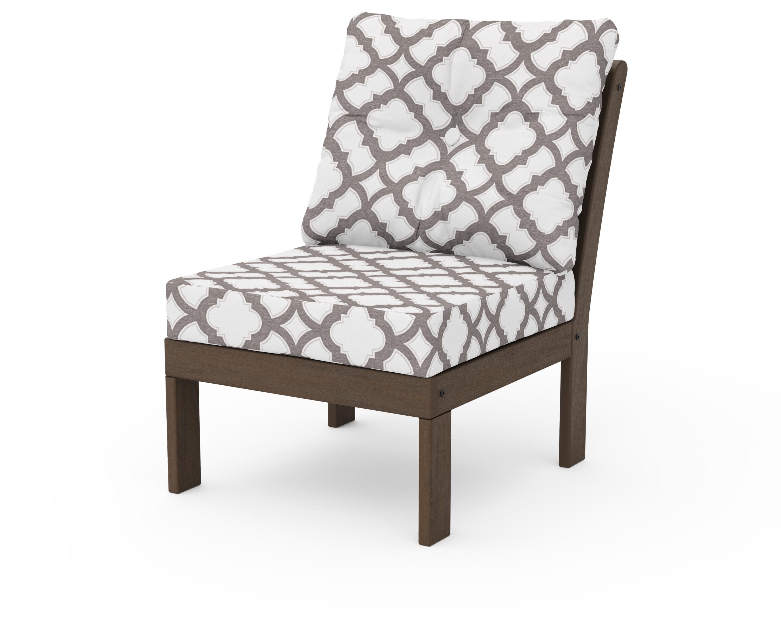 Vineyard Modular Armless Chair in Kona / Trellis Grey Mist