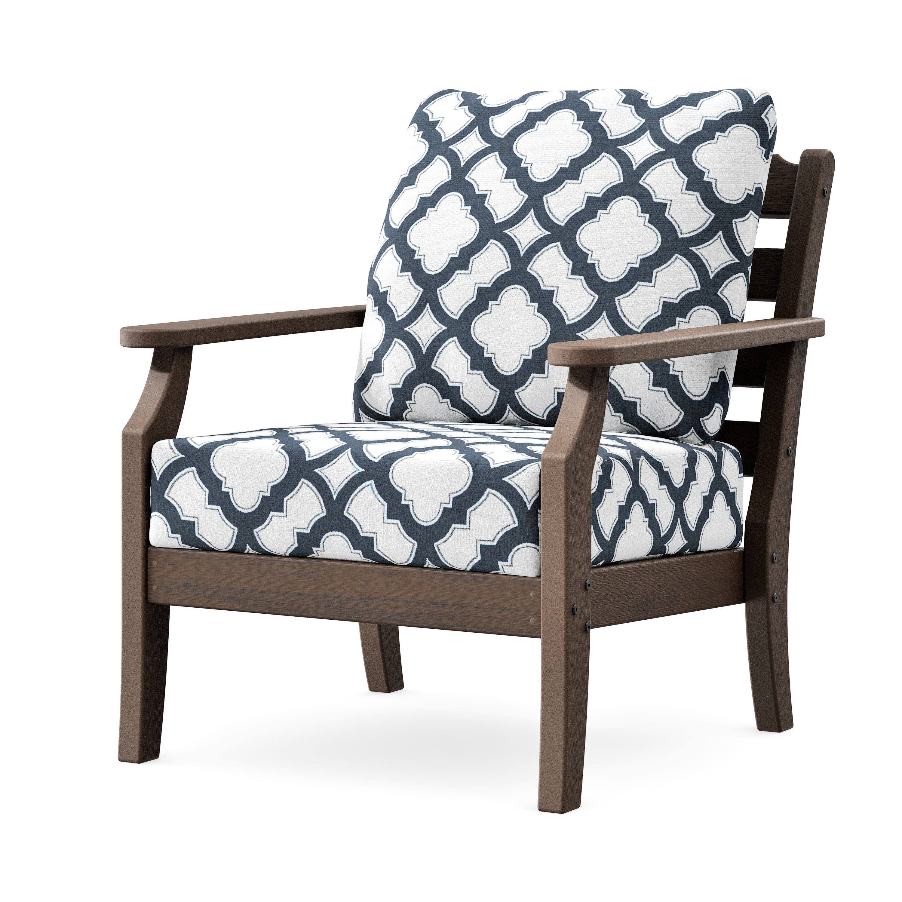 Savannah Deep Seating Chair in Kona / Trellis Marine Indigo