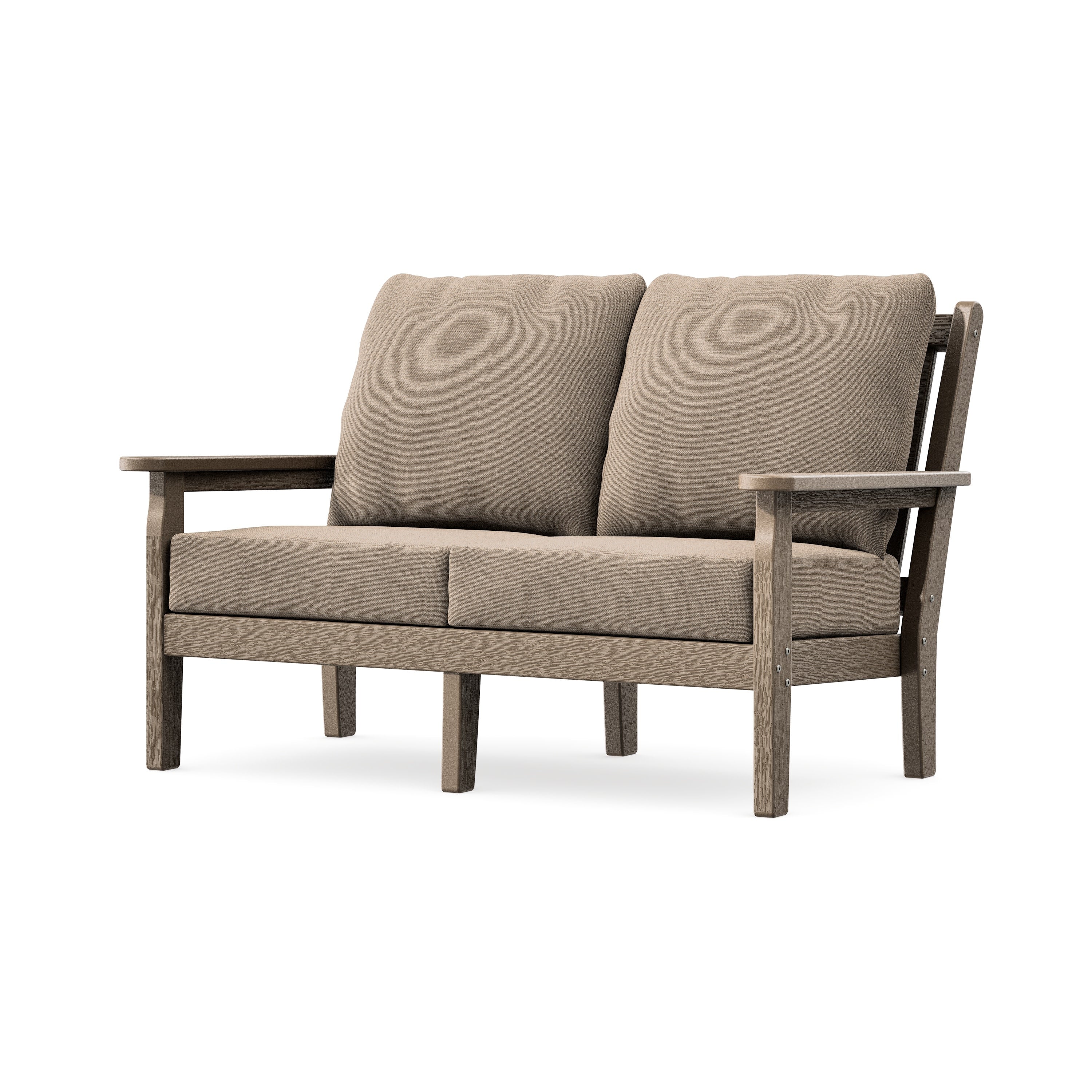 Chippendale Deep Seating Loveseat in Vintage Sahara / Spiced Burlap