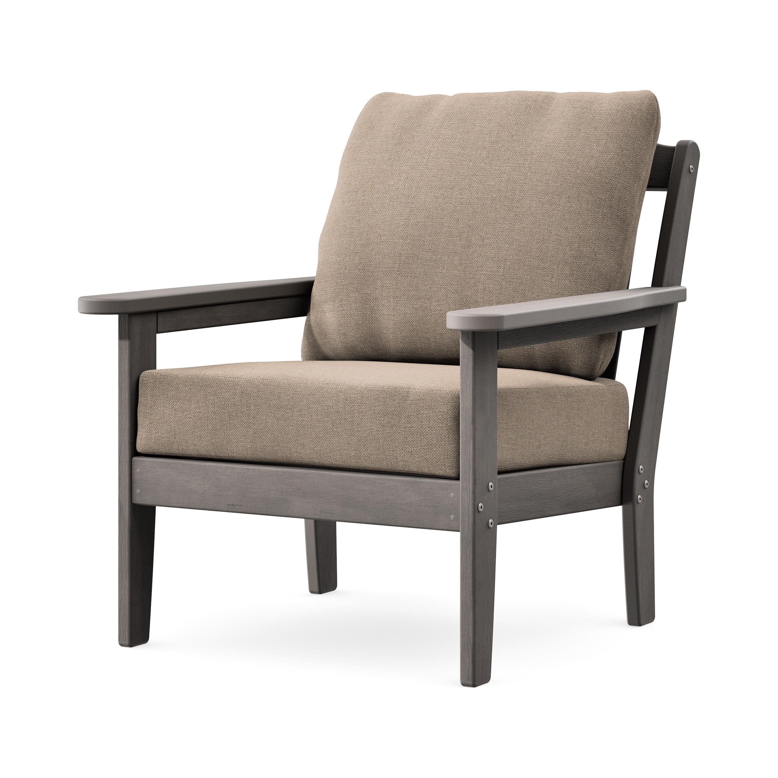 Cottage Deep Seating Chair in Driftwood / Spiced Burlap