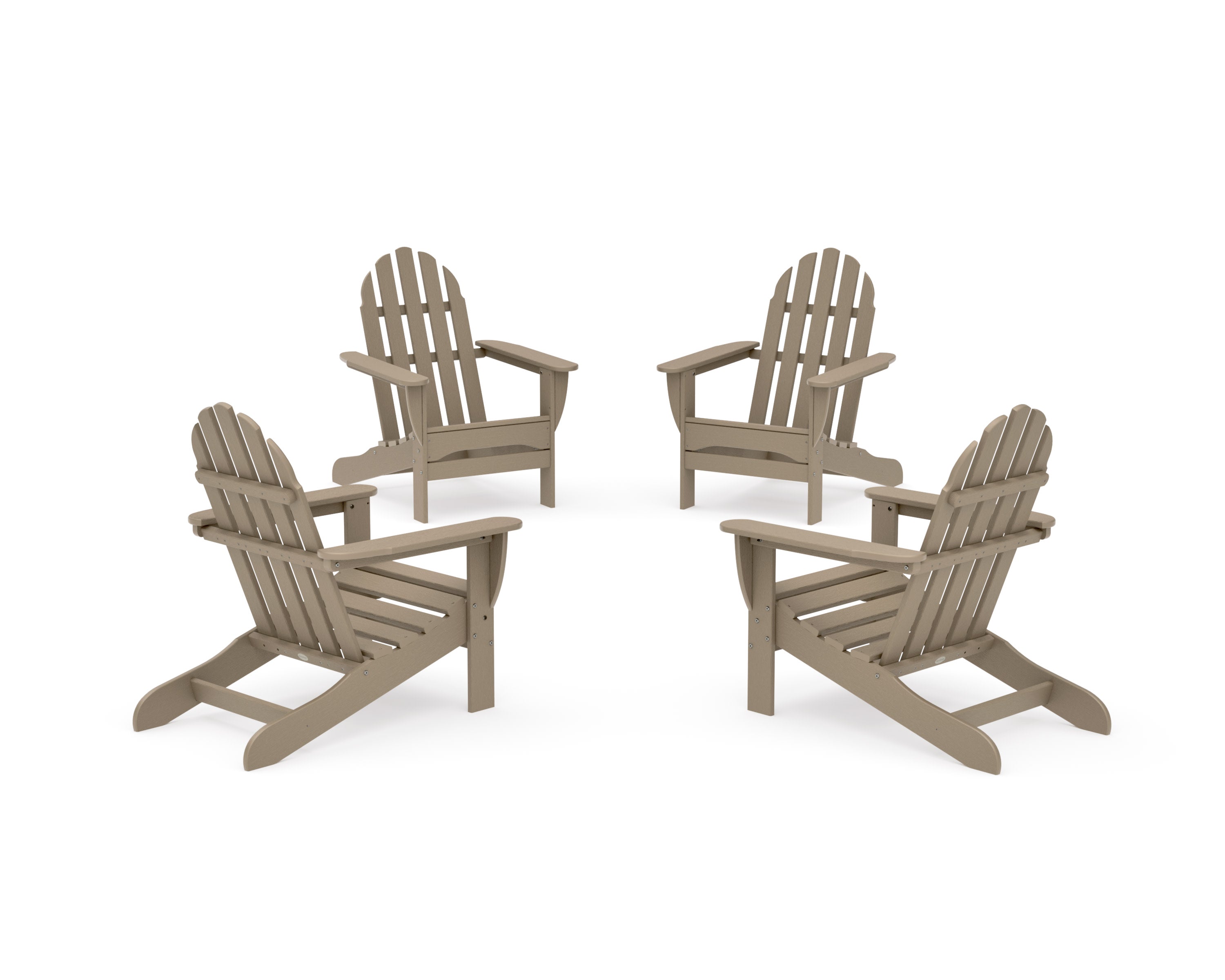 4-Piece Classic Adirondack Conversation Set in Vintage Sahara