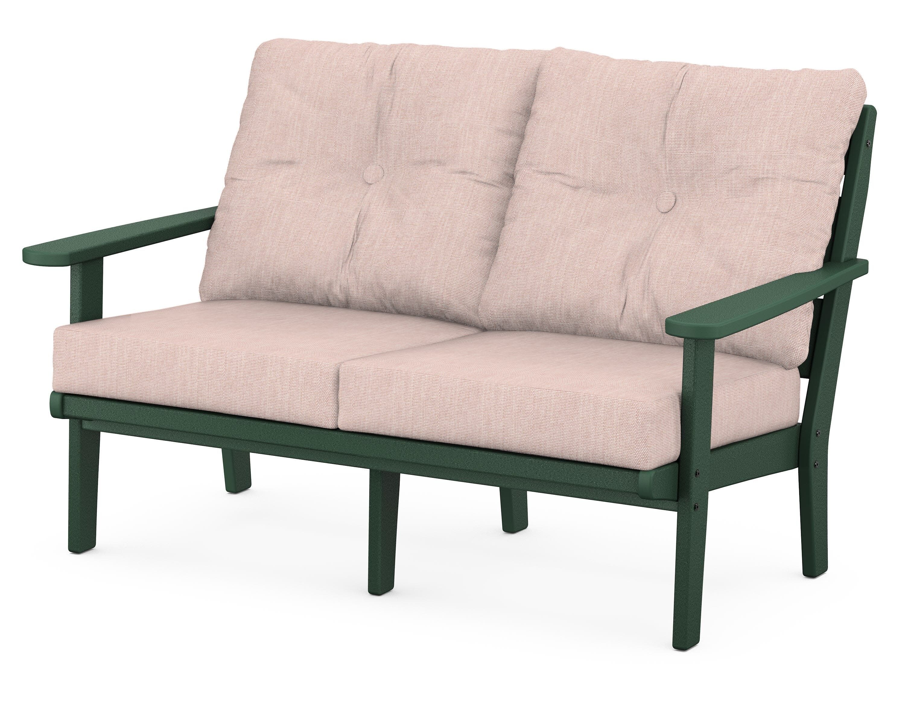 Lakeside Deep Seating Loveseat in Green / Play Cameo