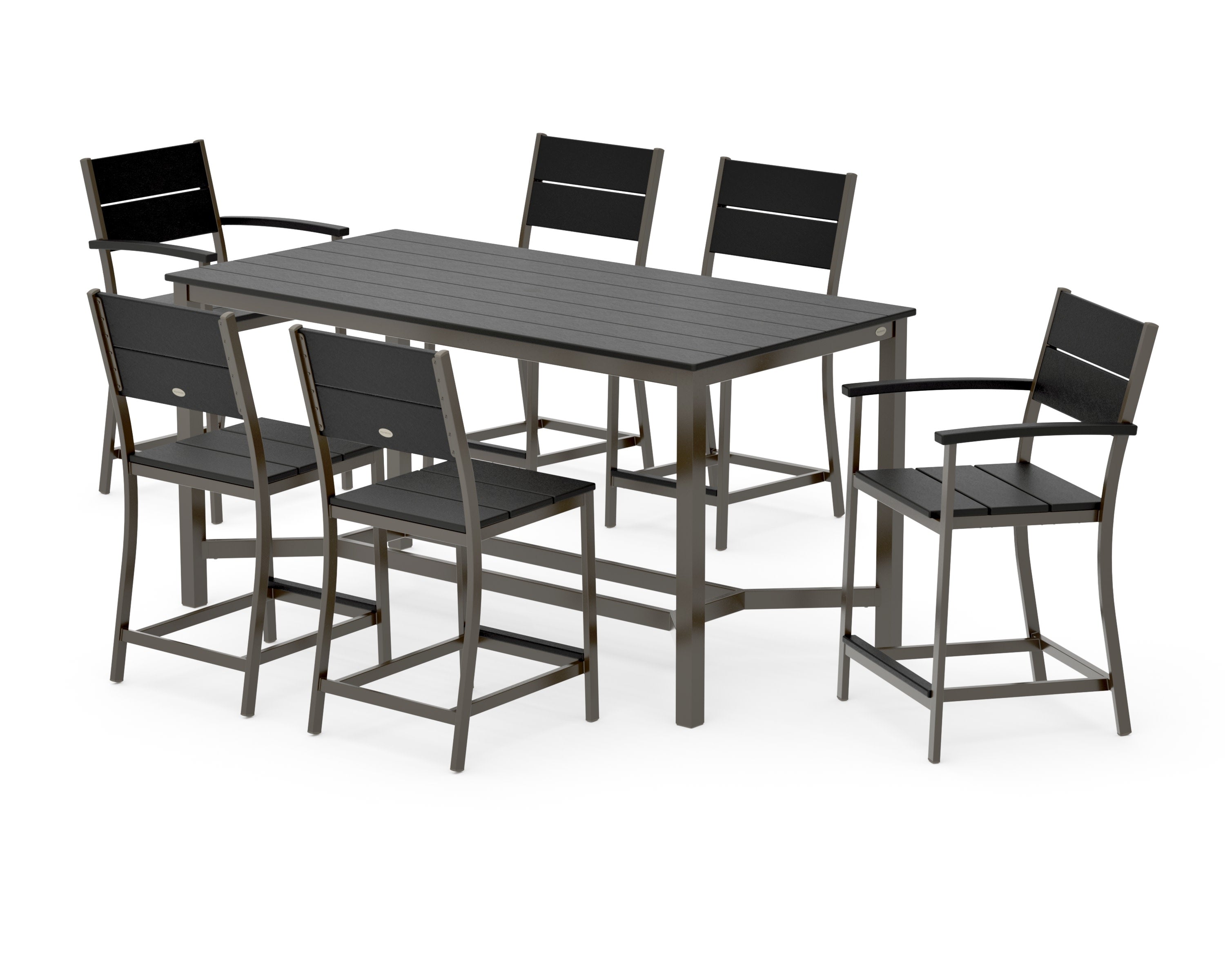 Main Street 7-Piece Counter Set in Bronze / Black