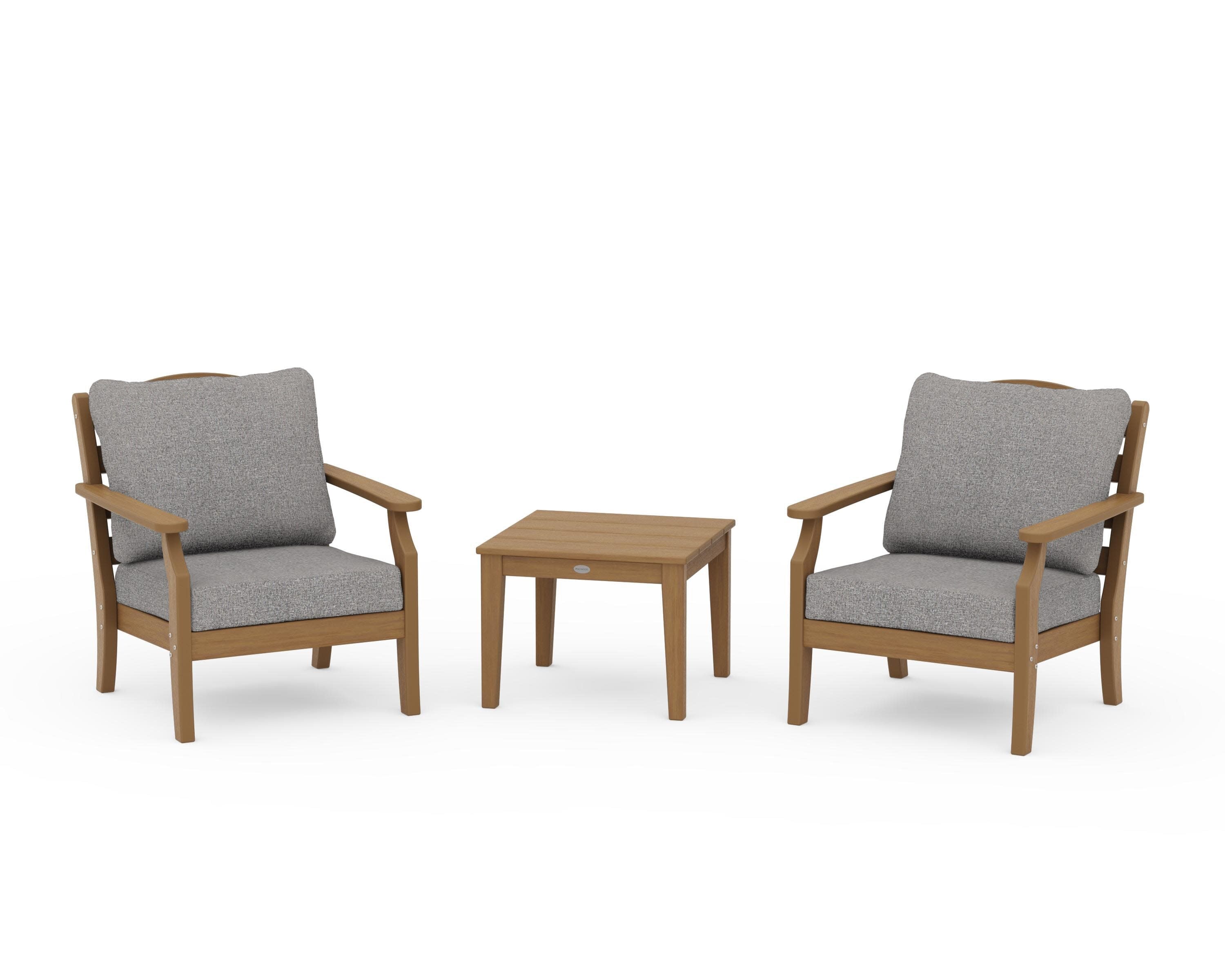 Savannah 3-Piece Deep Seating Set in Natural / Grey Mist
