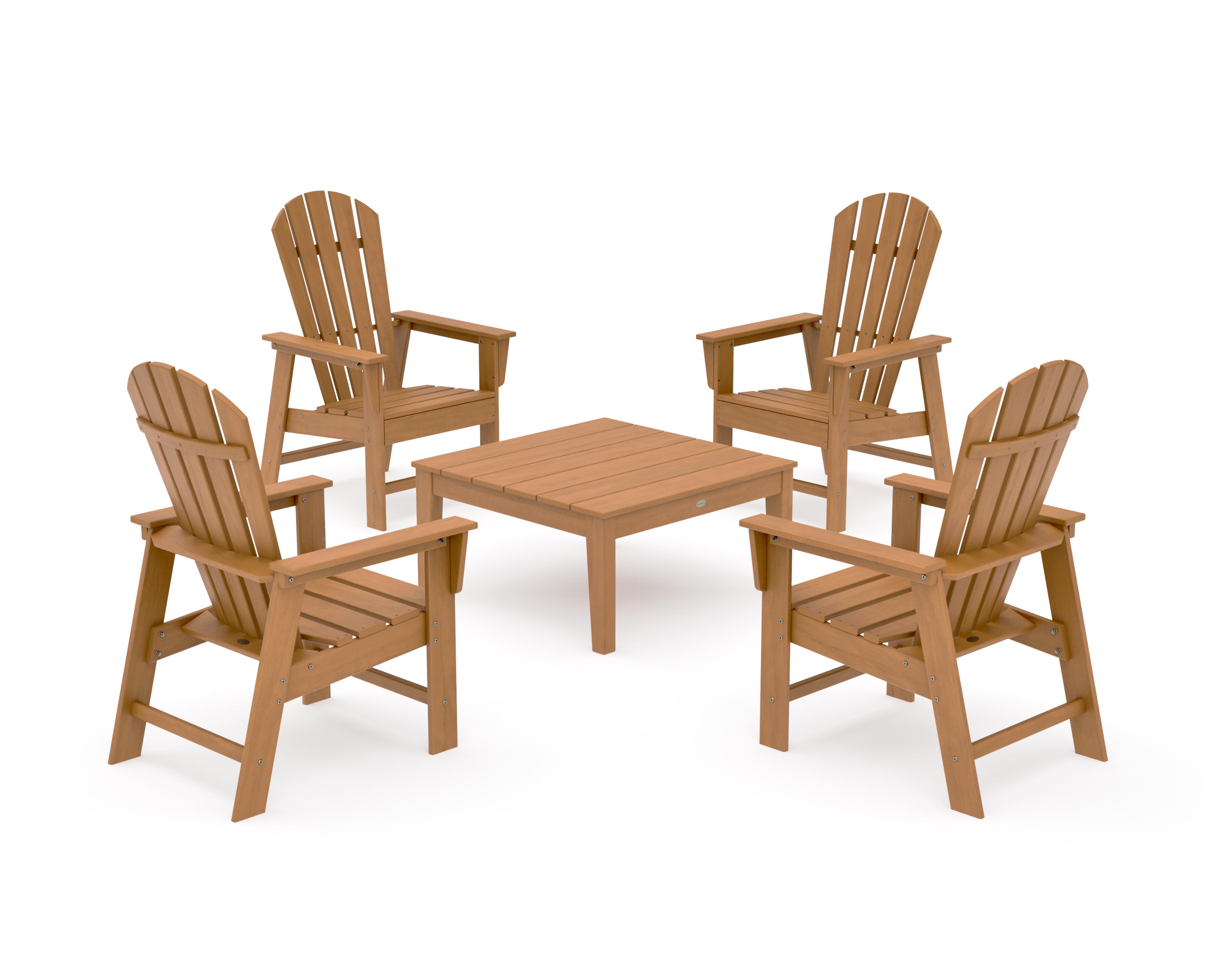 5-Piece South Beach Casual Chair Conversation Set with 36" Conversation Table in Natural
