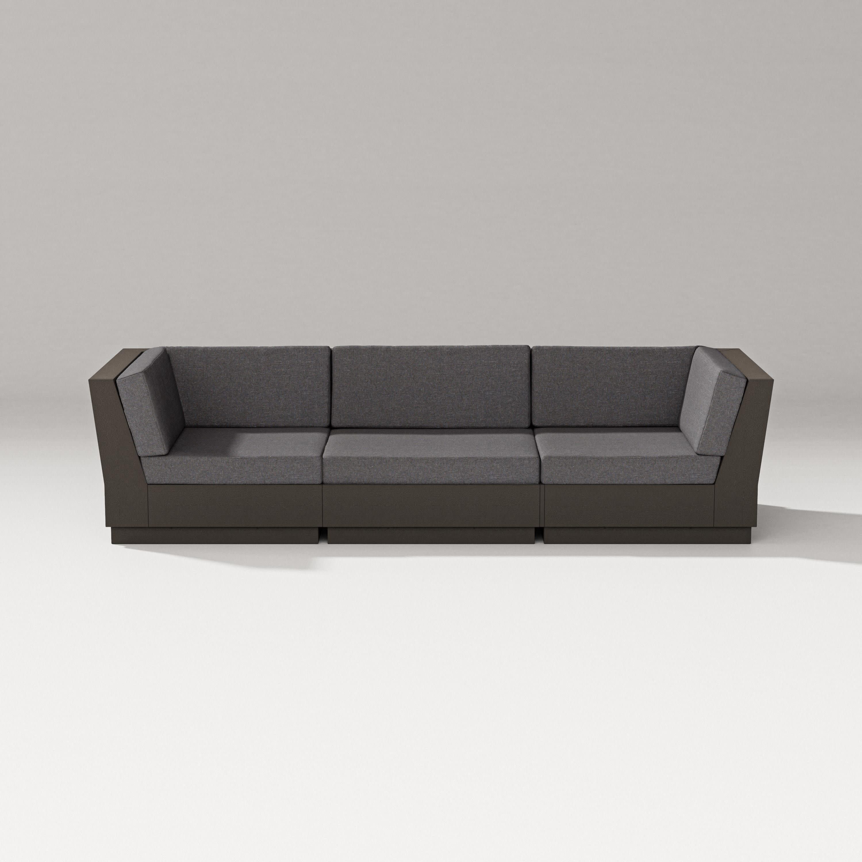 Elevate Sofa Sectional in Vintage Coffee / Ash Charcoal