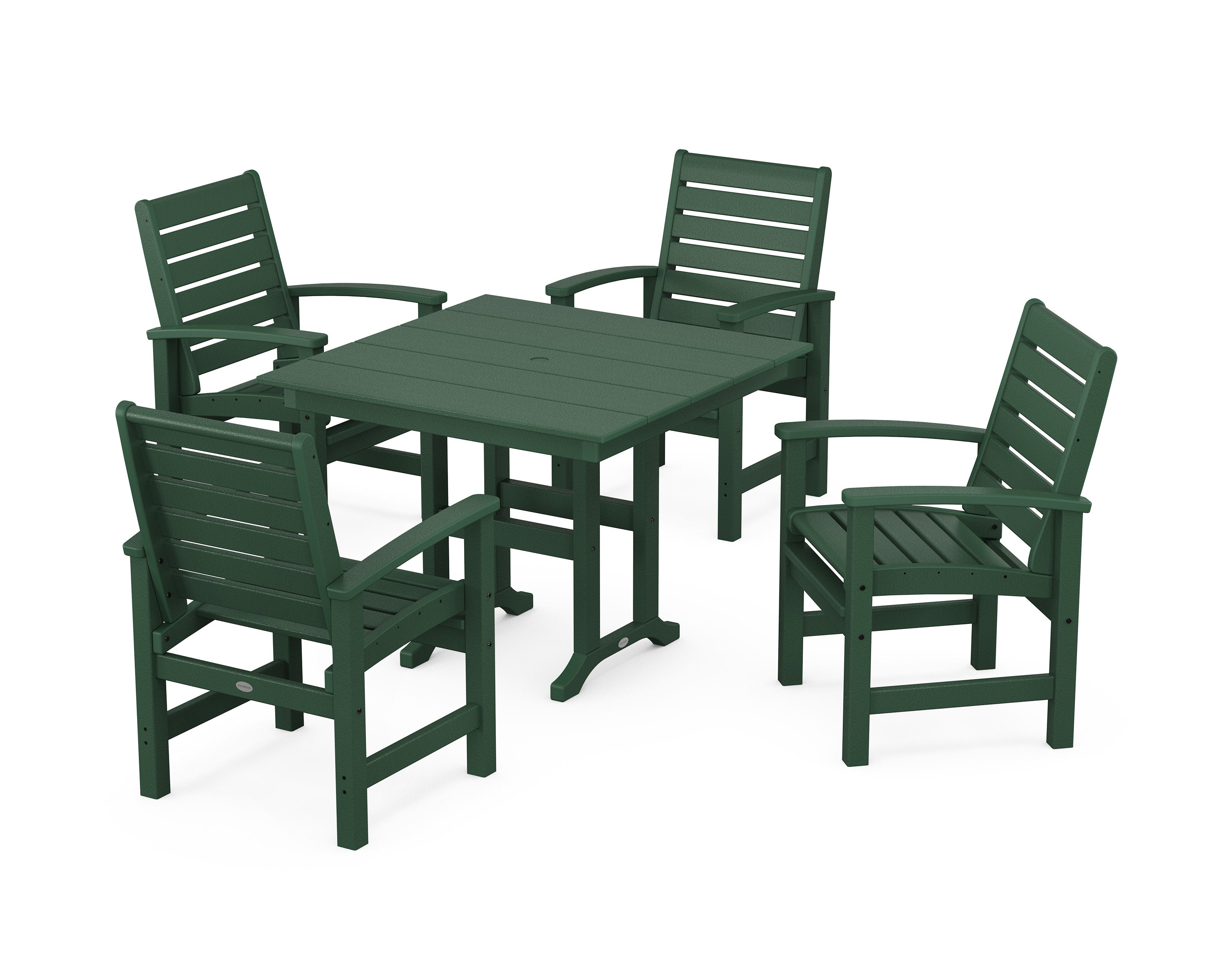 Signature 5-Piece Farmhouse Dining Set in Green