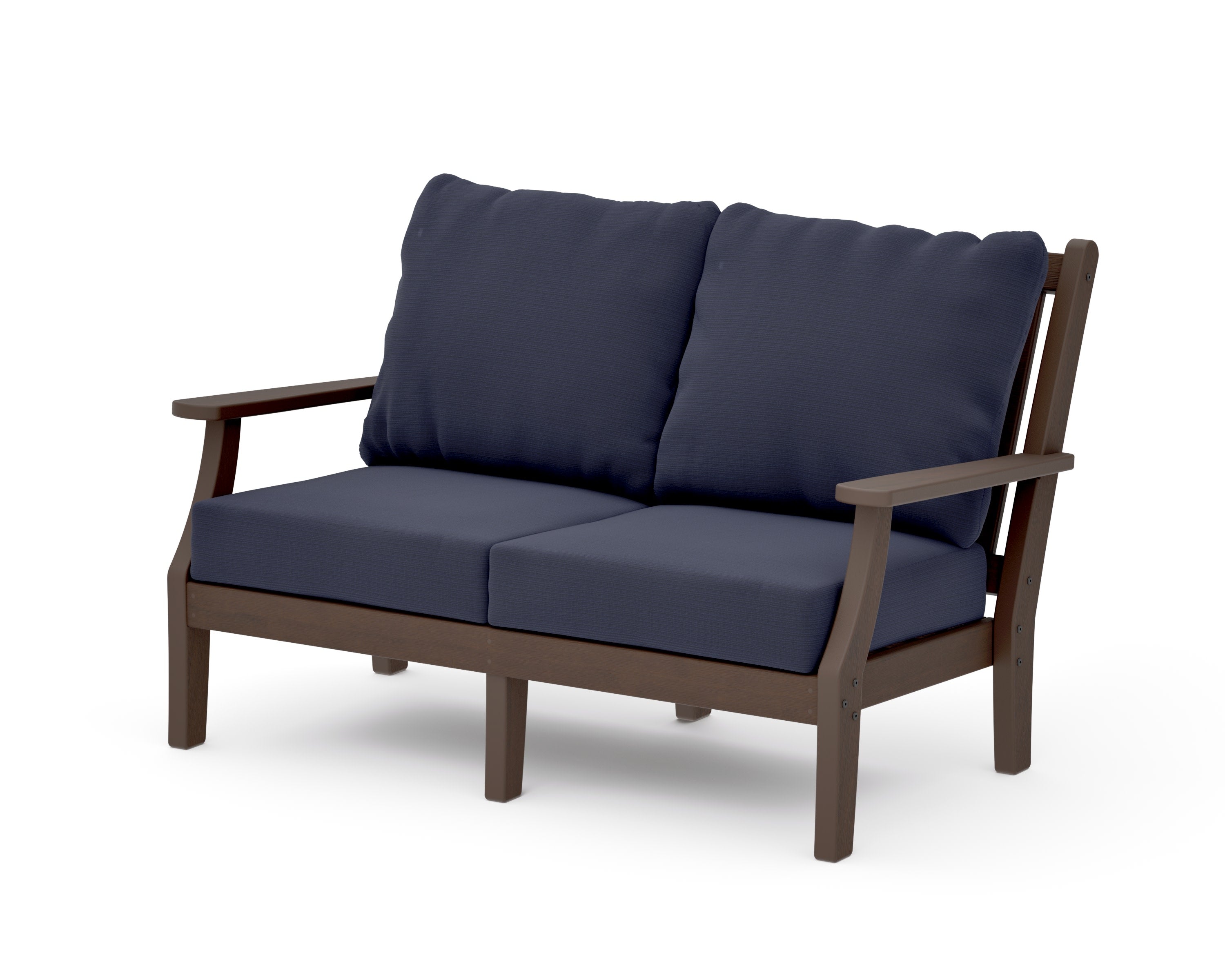 Wovendale Deep Seating Loveseat in Kona / Navy Linen