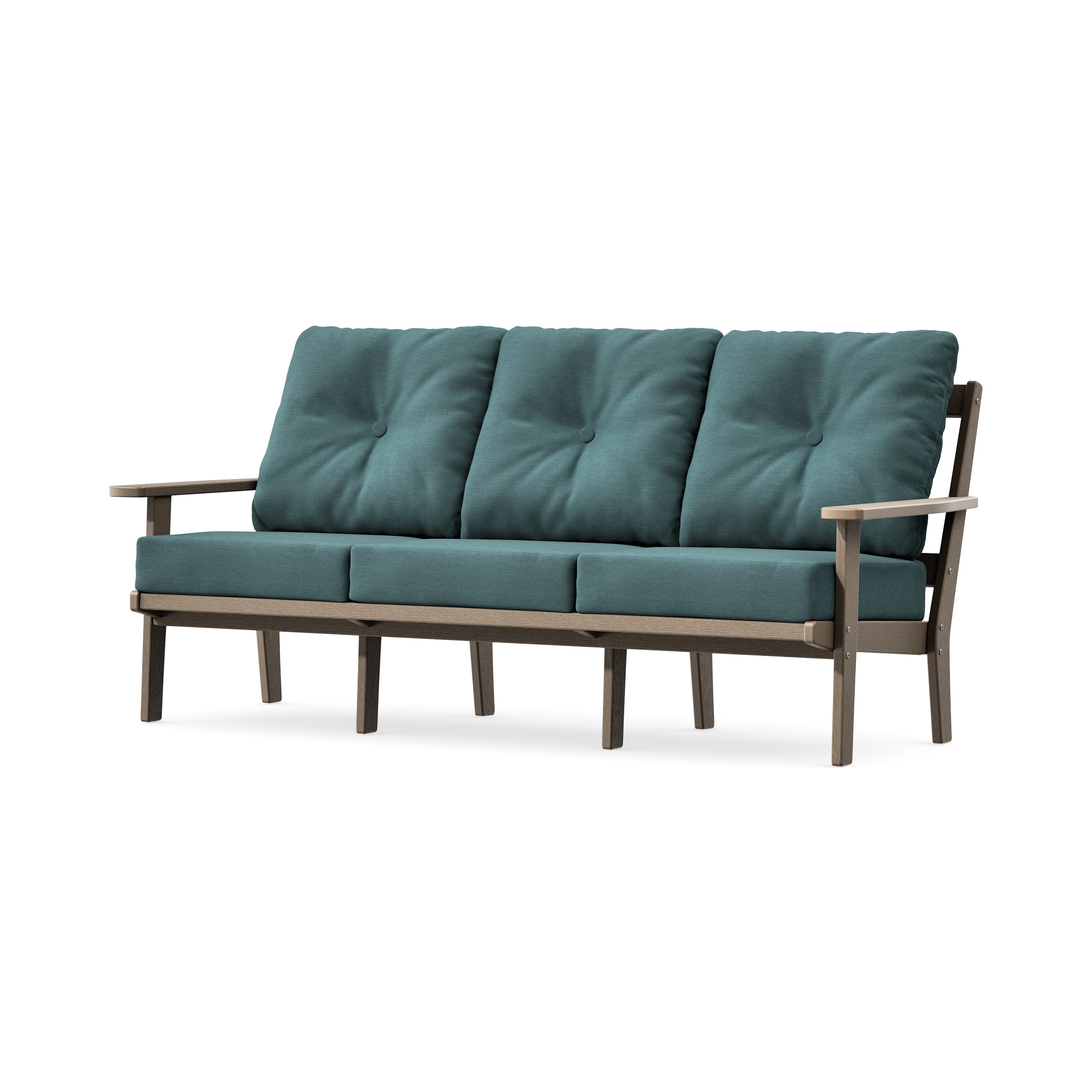 PrairieDeep Seating Sofa in Vintage Sahara / Ocean Teal