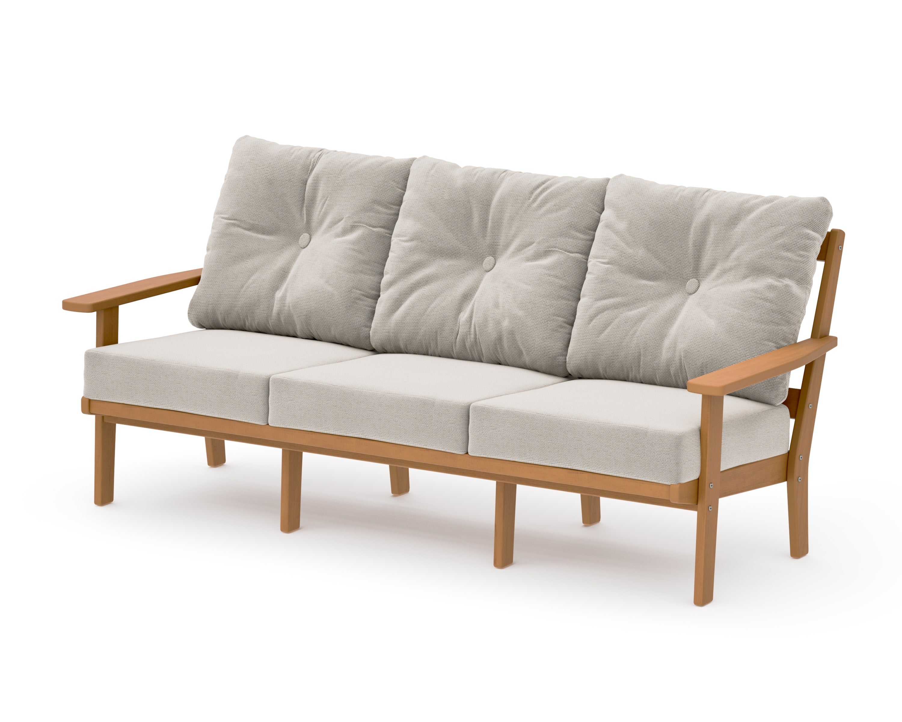 Oxford Deep Seating Sofa in Natural / Dune Burlap