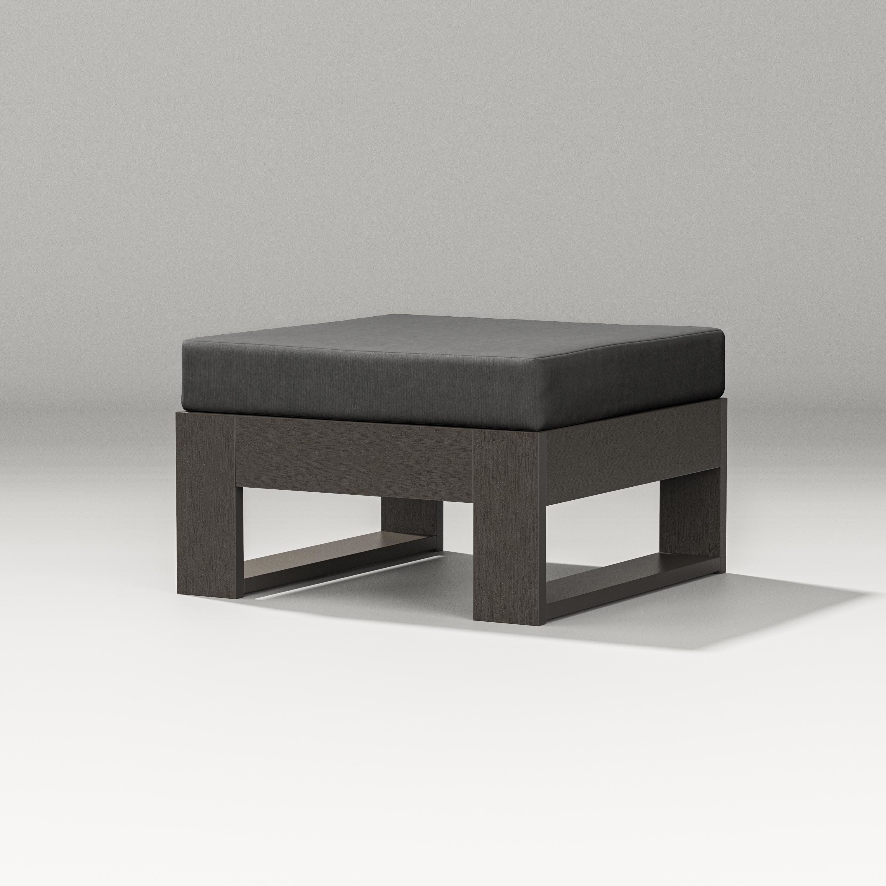 Latitude Lounge Ottoman in Vintage Coffee / Spectrum Carbon